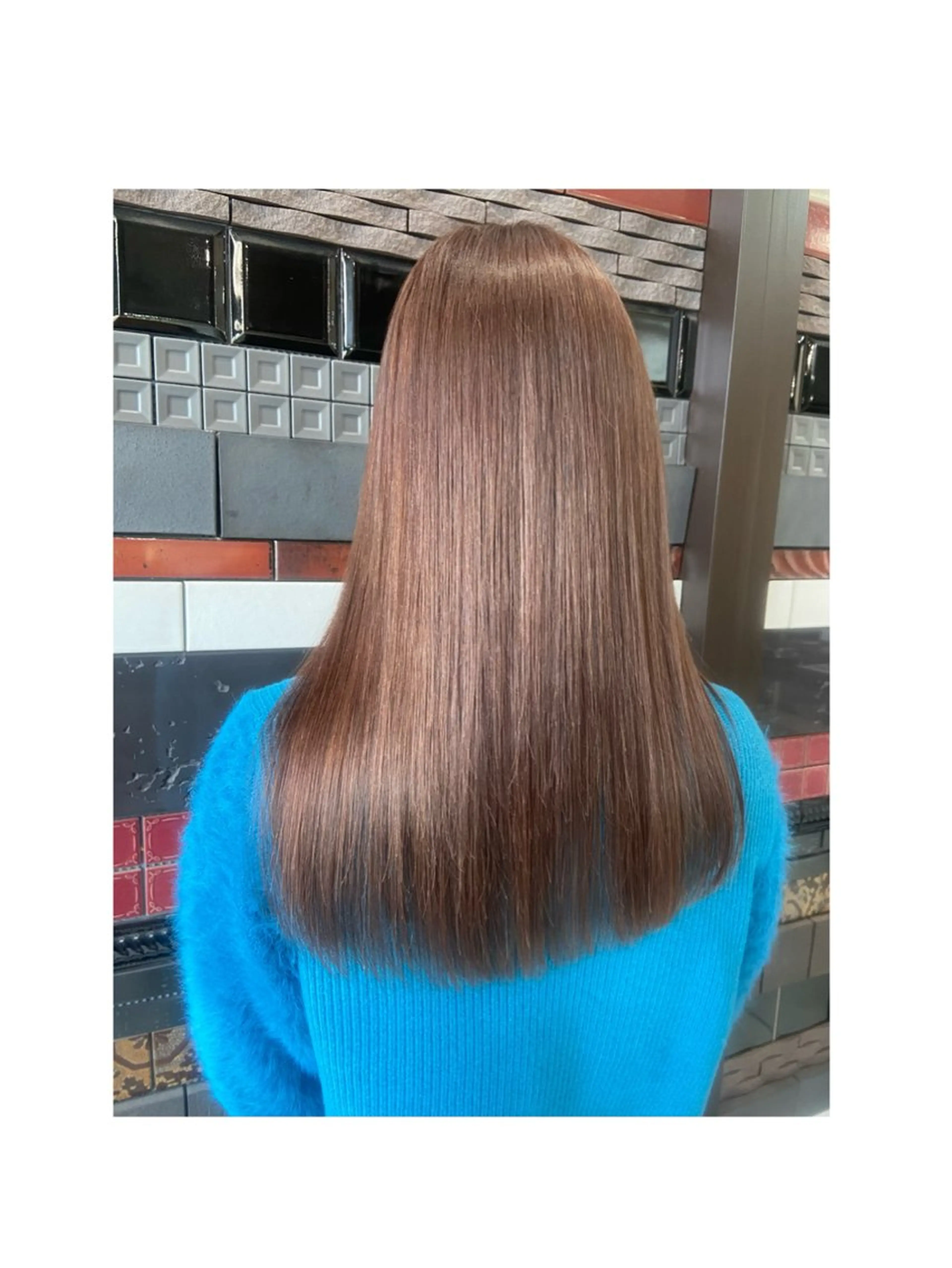 ロング 縮毛矯正 トリートメント 色落ちまで2度綺麗な ハイトーン🪞／ミクのヘアスタイル