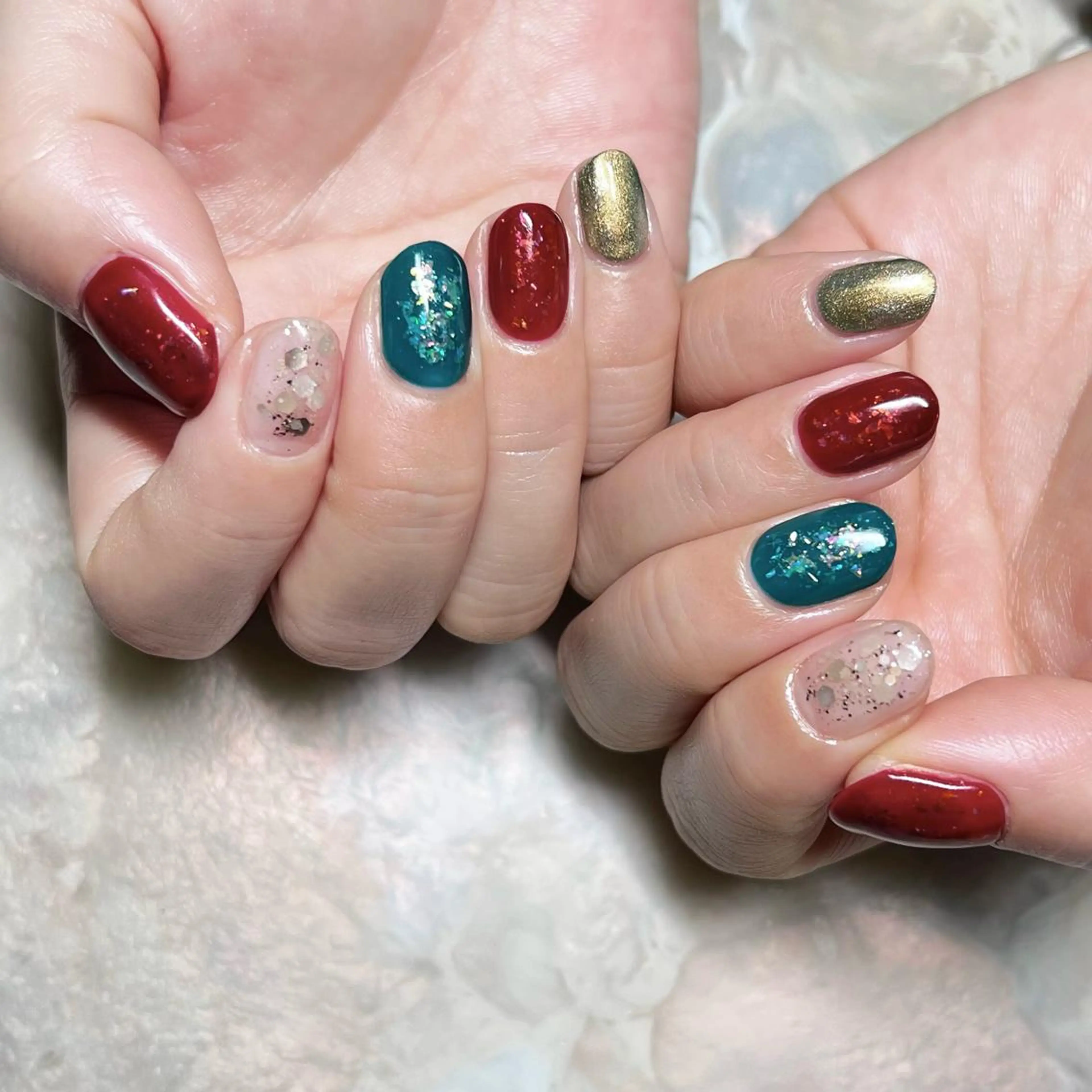 ネイル マグネットネイル ニュアンスネイル ショートネイル gemickle nailのネイルデザイン