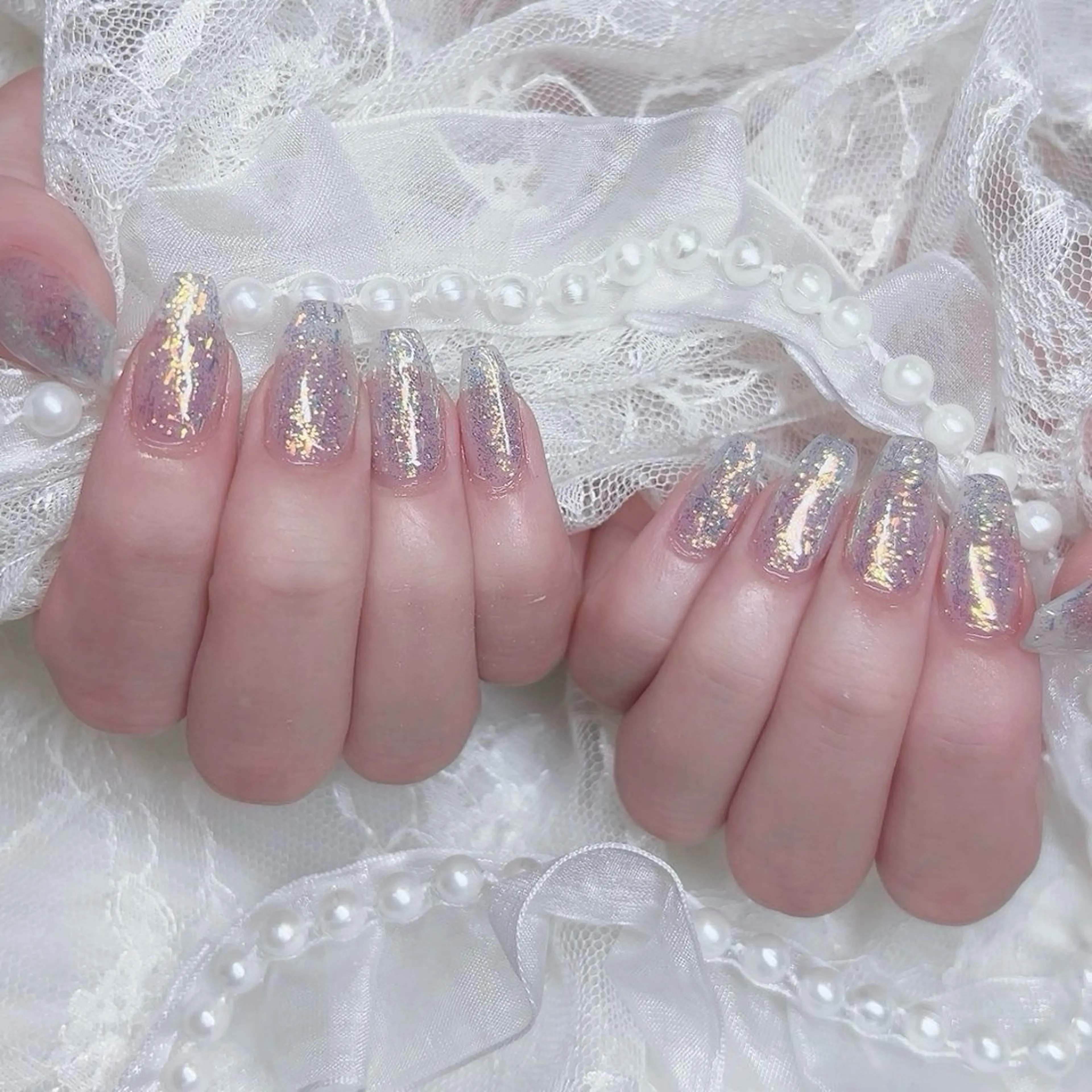 ネイル キラキラネイル ロングネイル スカルプネイル シンプルネイル ネイルチップ ハンドネイル Nail lieNのネイルデザイン