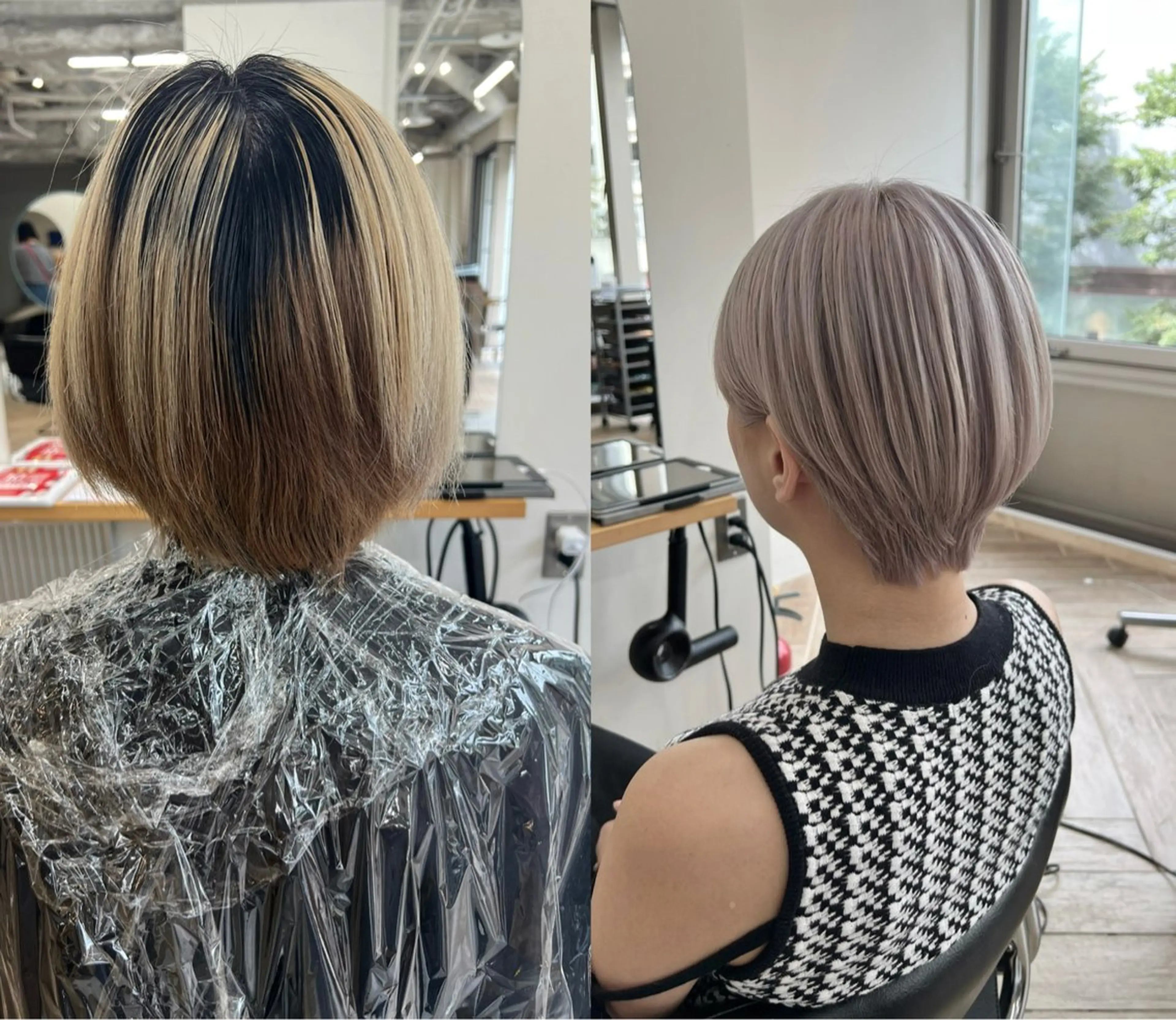 ショート カラー デザインカラー ヘアカラー トリートメント ベージュ/髪質改善 新潟/万代/井上佑のヘアスタイル