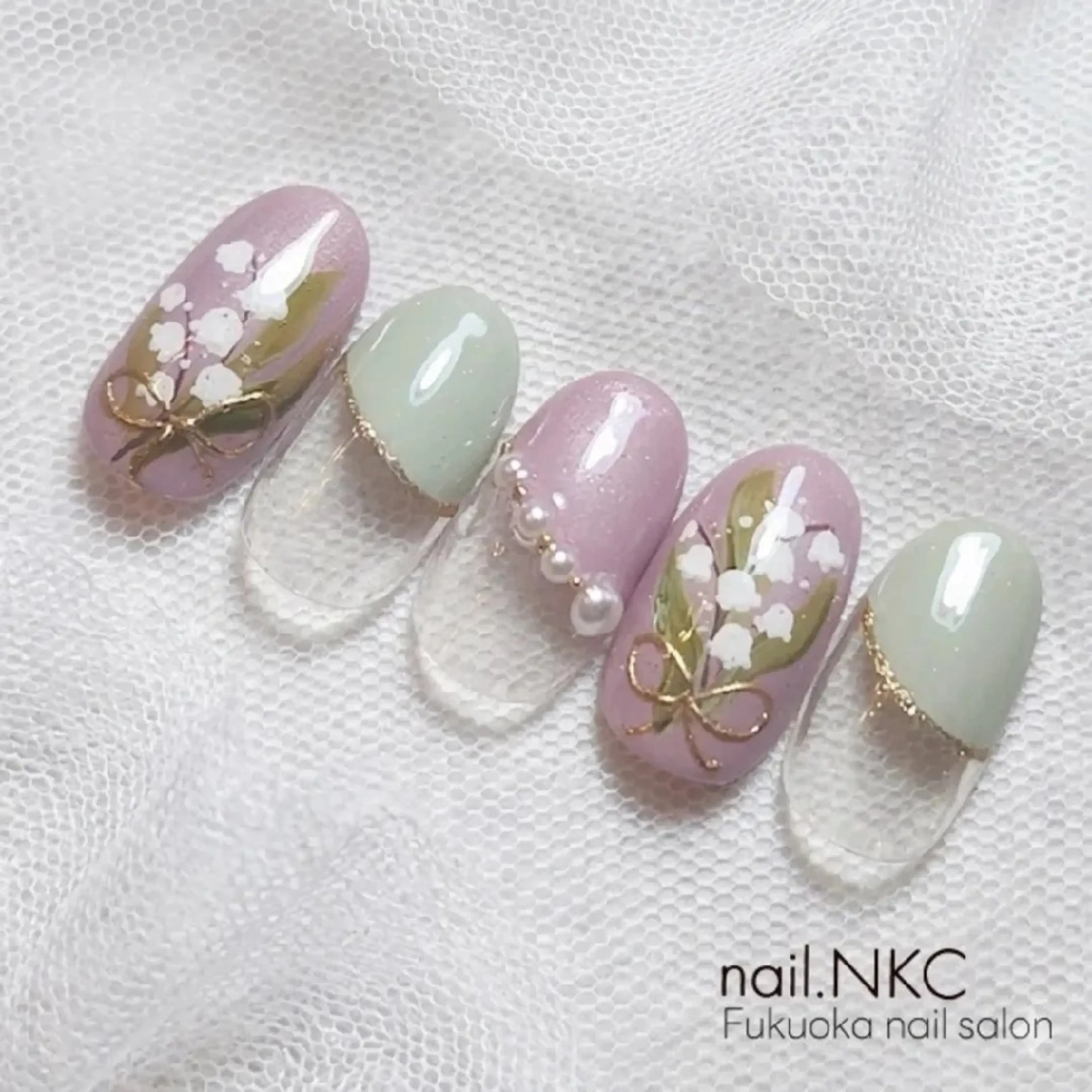 ネイル フラワーネイル nail.NKC ネイルエヌケーシーのネイルデザイン