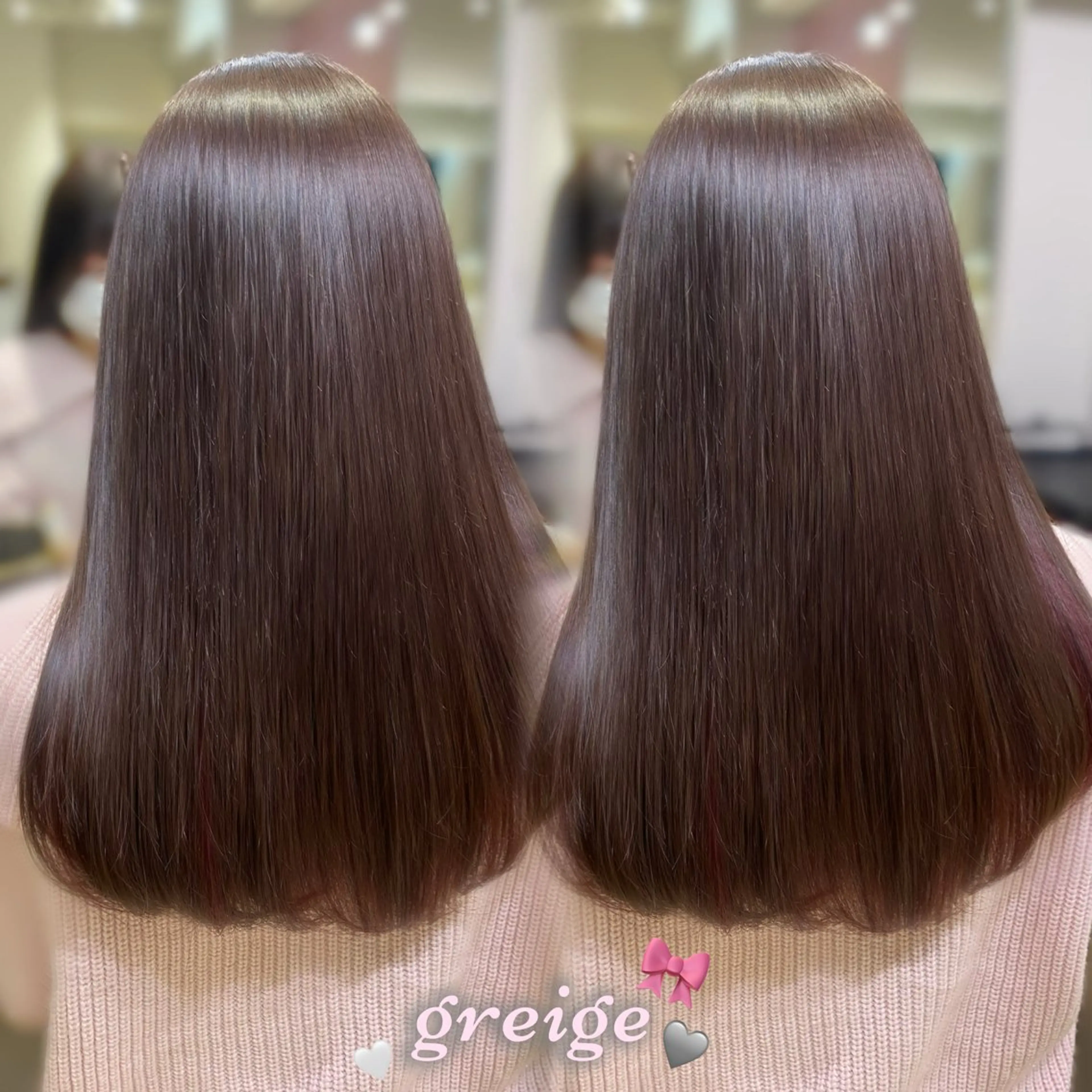 ロング カラー グレージュ カット ヘアカラー トリートメント 新宿/艶カラー 🎀エクステKANAのヘアスタイル