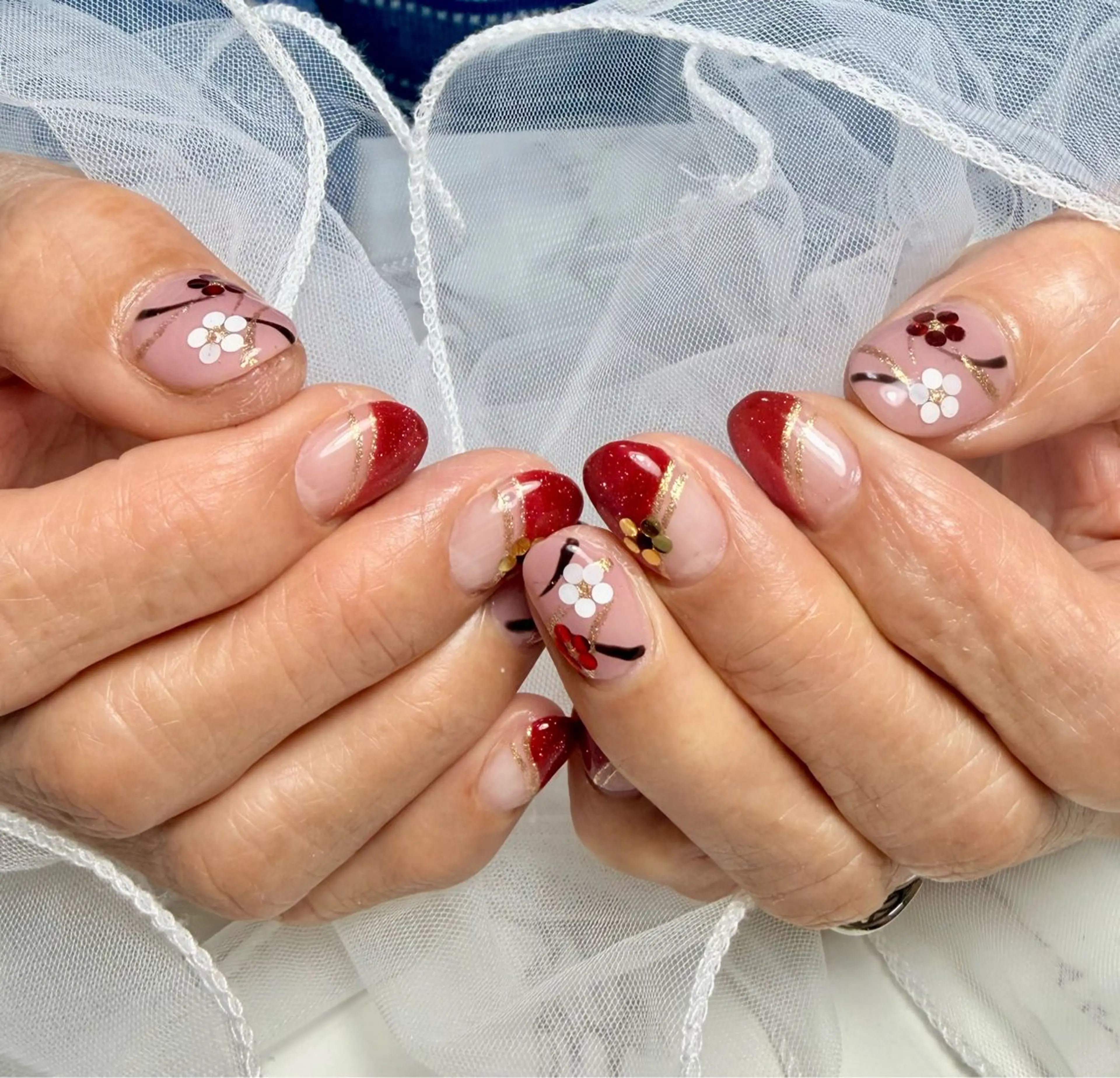 ネイル アニマル柄 アートネイル チークネイル フラッシュネイル フラッシュマグ M.N_ nailのネイルデザイン