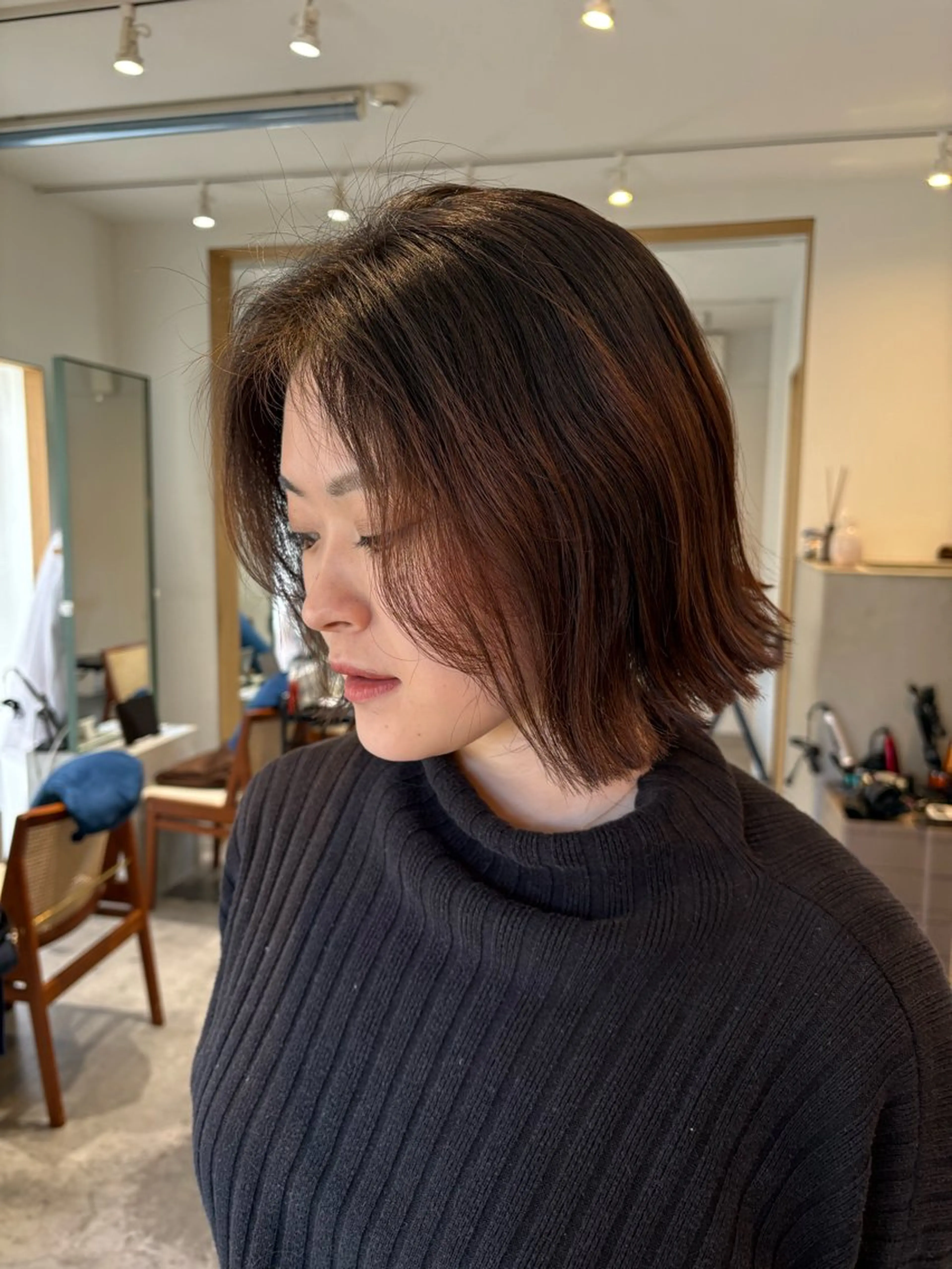 ミディアム カット ボブ/艶カラー 鎌倉/MIHO🌼のヘアスタイル