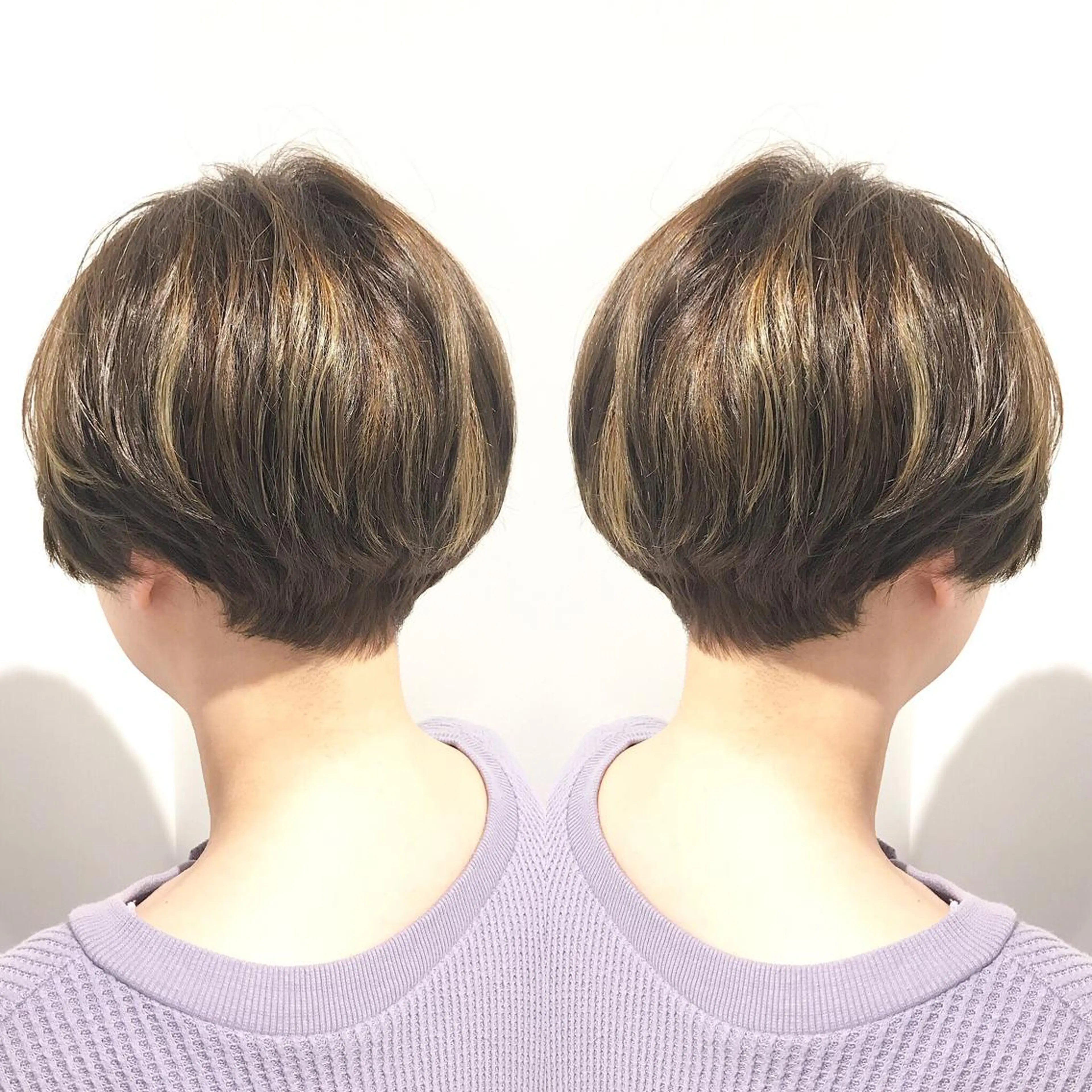 ショート カラー ショートボブ ハイライトカラー ボブ ハイライト ショートヘア カット ヘアカラー トリートメント ショートヘア💫 ハイトーン西田拓馬のヘアスタイル