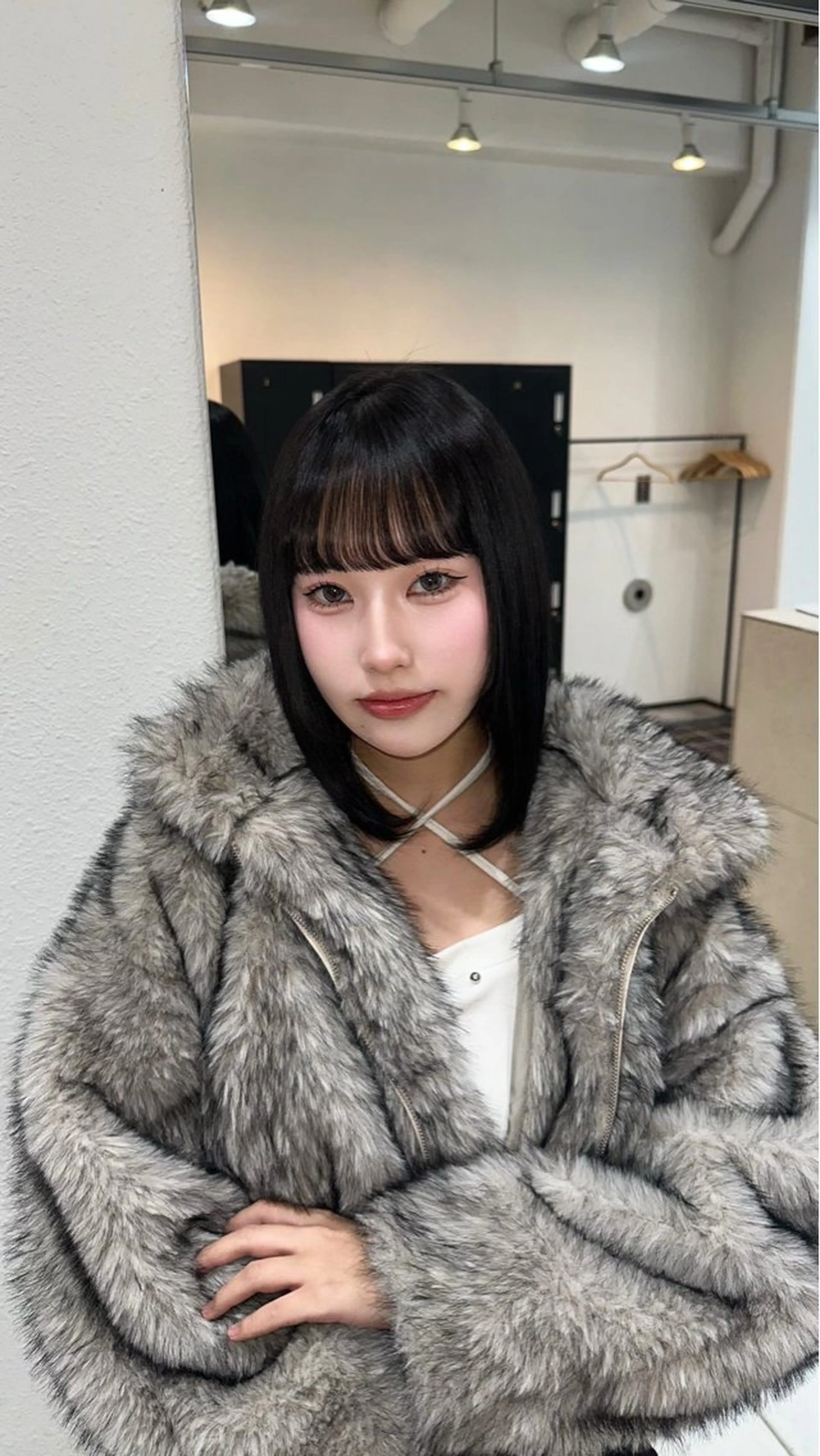 セミロング カラー 黒髪 ブリーチ ブルーカラー ブルーブラック 透明感カラー ヘアカラー トリートメント 🪐ブリーチ/y2k ヘア🪐HARUKAのヘアスタイル