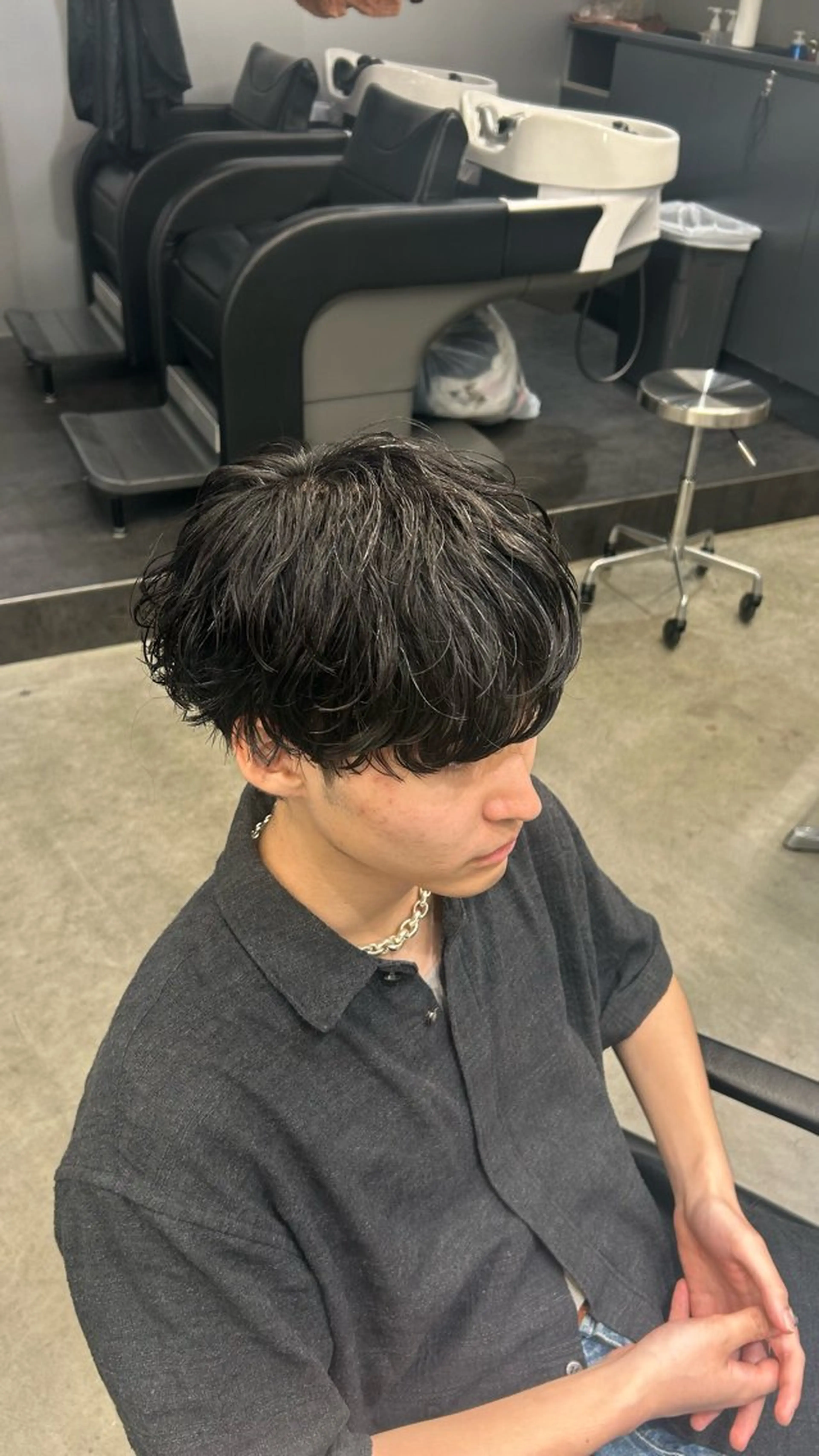 パーマ メンズ 藤平海音/fifth PARKのヘアスタイル