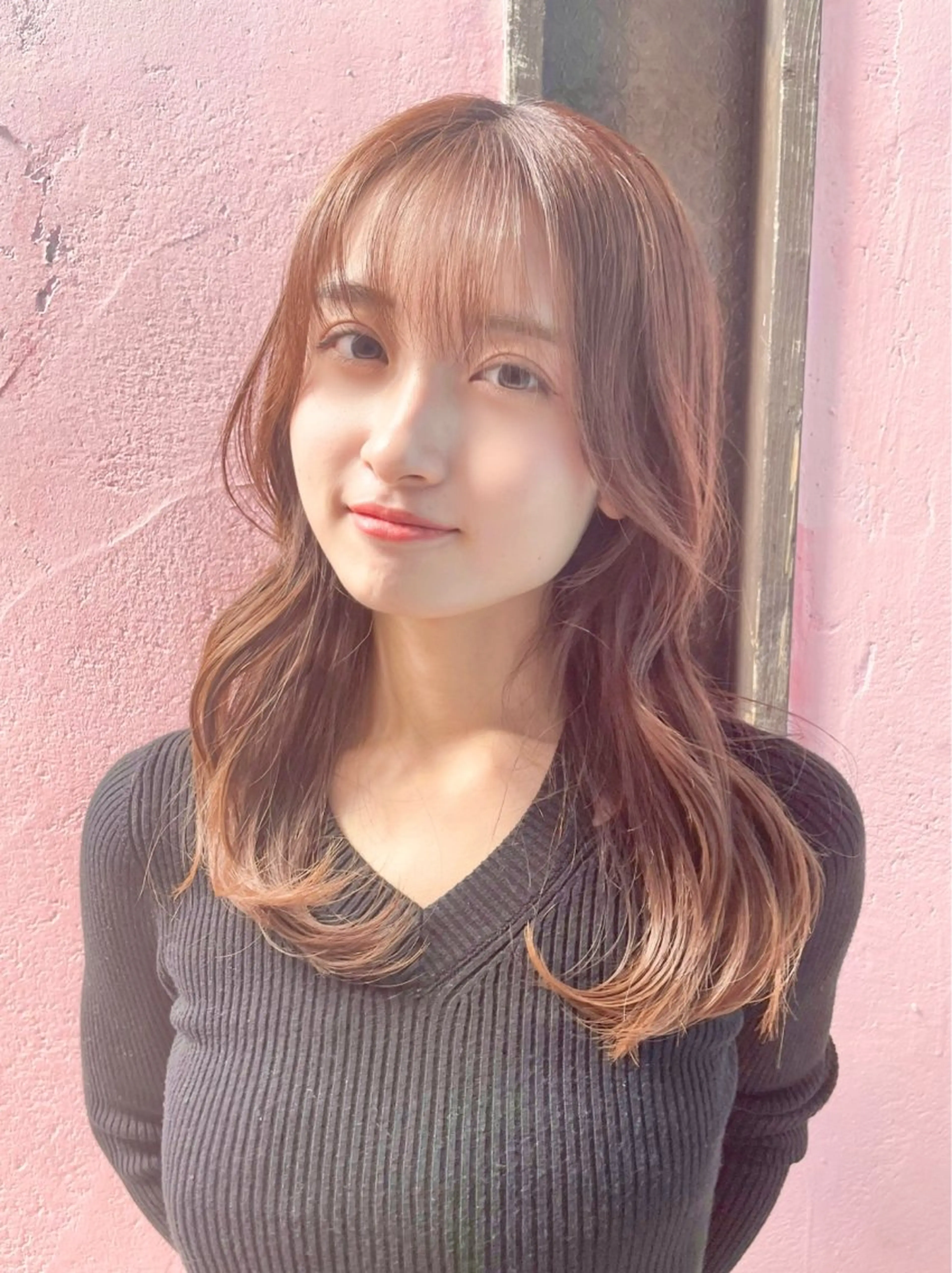 セミロング カット ヘアカラー トリートメント 韓国ヘア🇰🇷 レイヤー/芝春樹のヘアスタイル