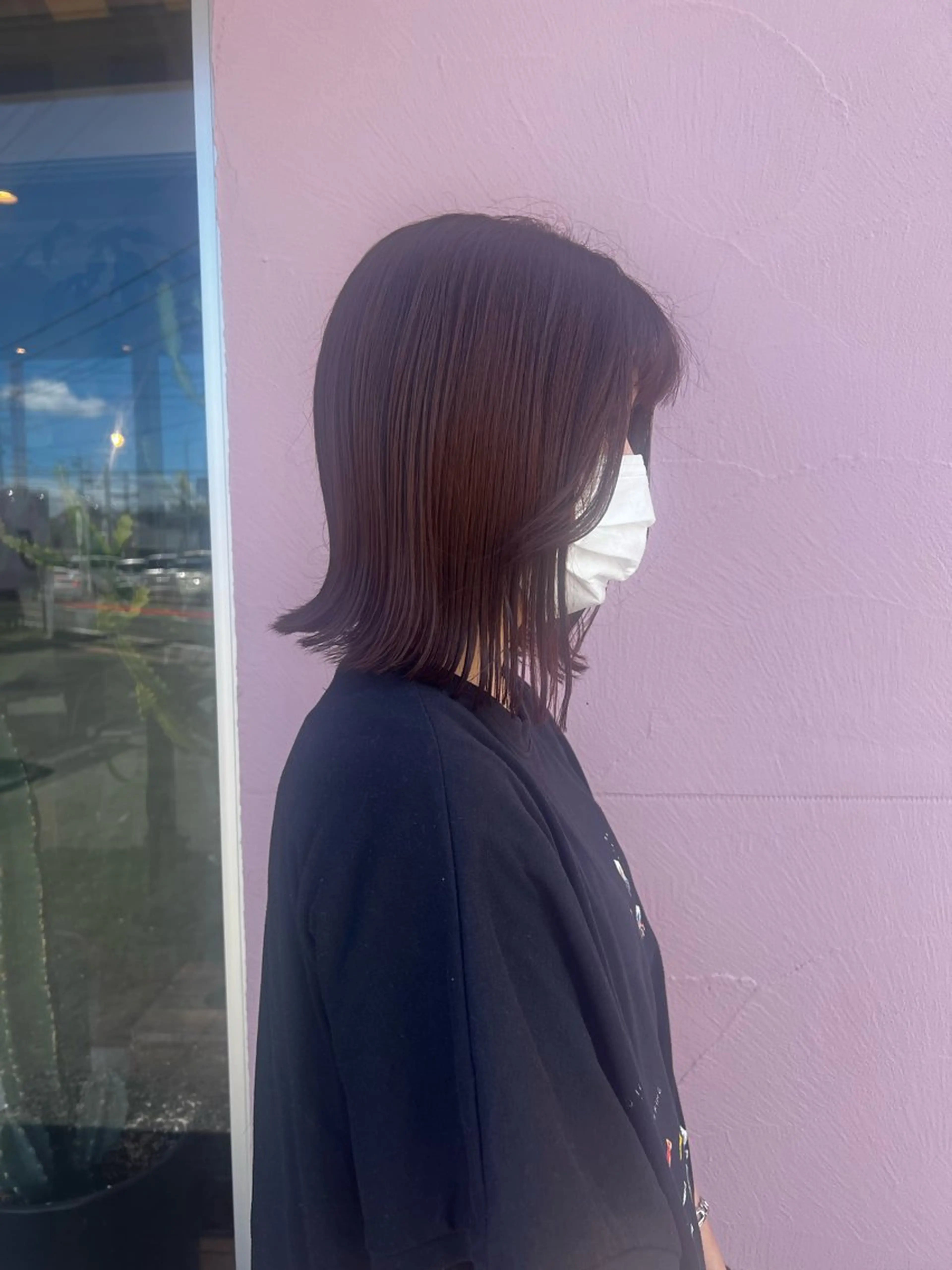 ミディアム カラー れいな🌼 ボブ･艶カラー🌼のヘアスタイル