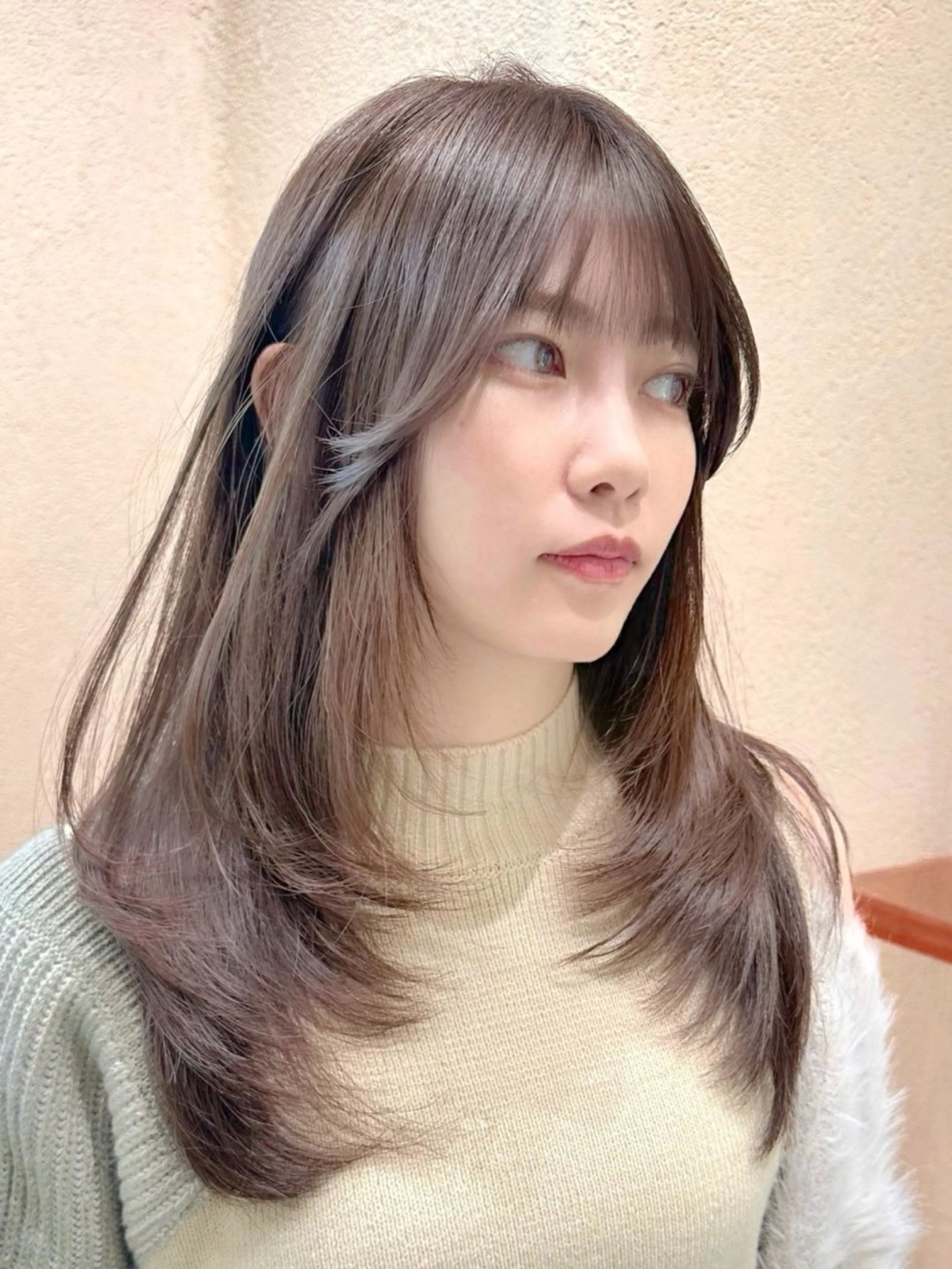 セミロング カラー レイヤーカット 縮毛矯正 カット ヘアカラー 縮毛矯正 トリートメント ヘッドスパ レイヤーカット/ボブ /縮毛矯正✨大輝のヘアスタイル