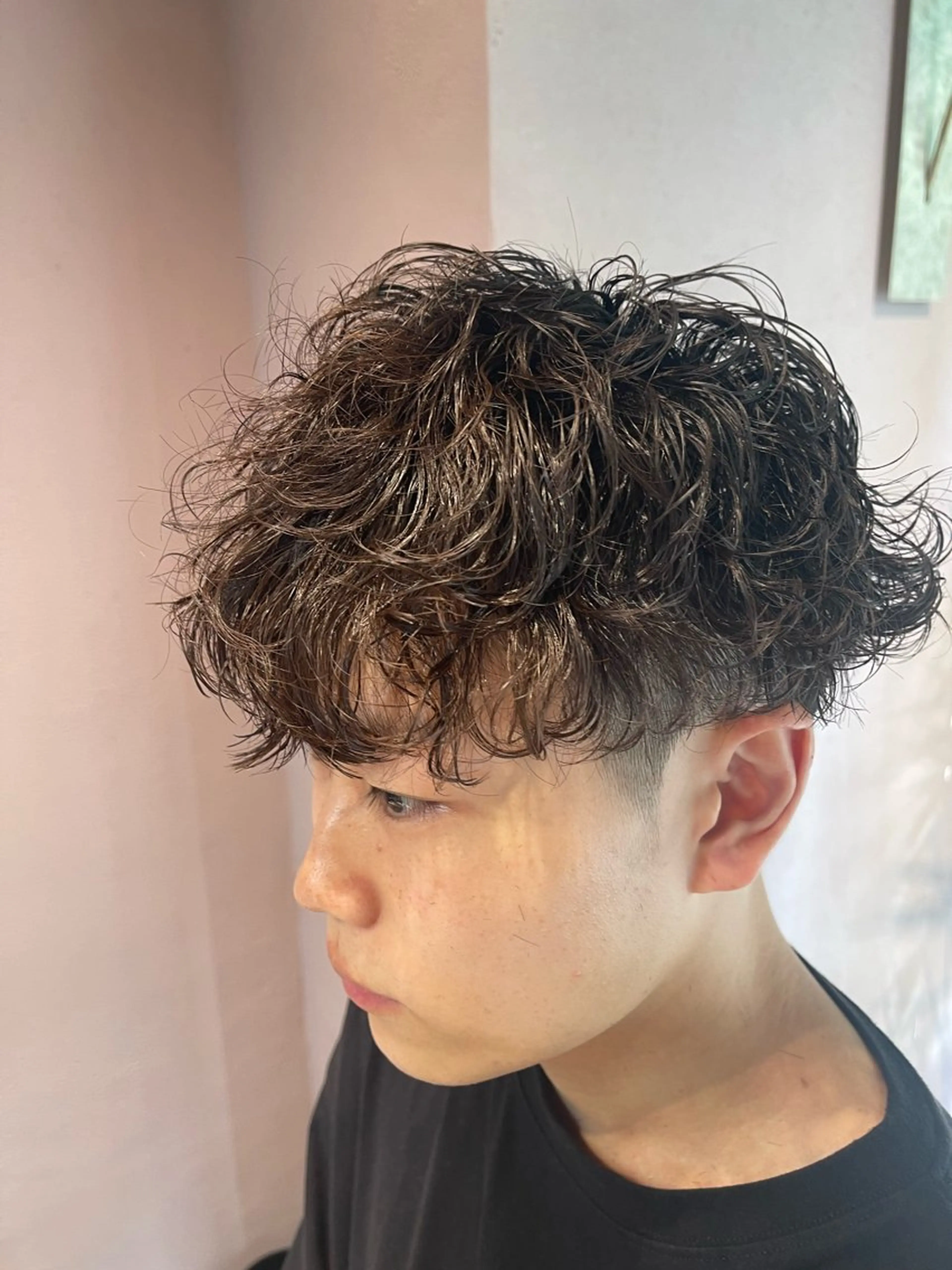 パーマ メンズ 吉田 剛のヘアスタイル