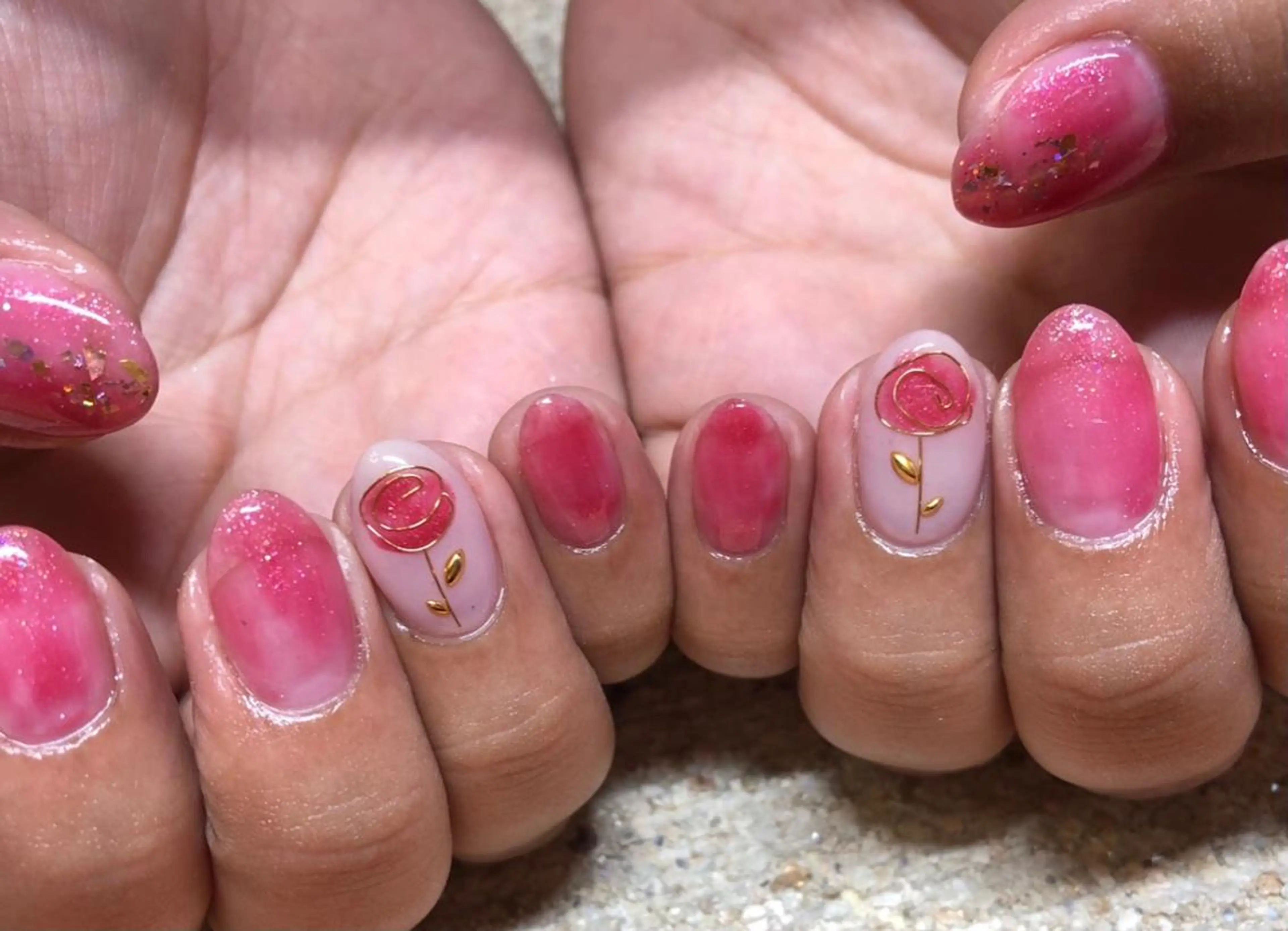 ネイル パラあり！フィルイン 美フォルムのネイルデザイン