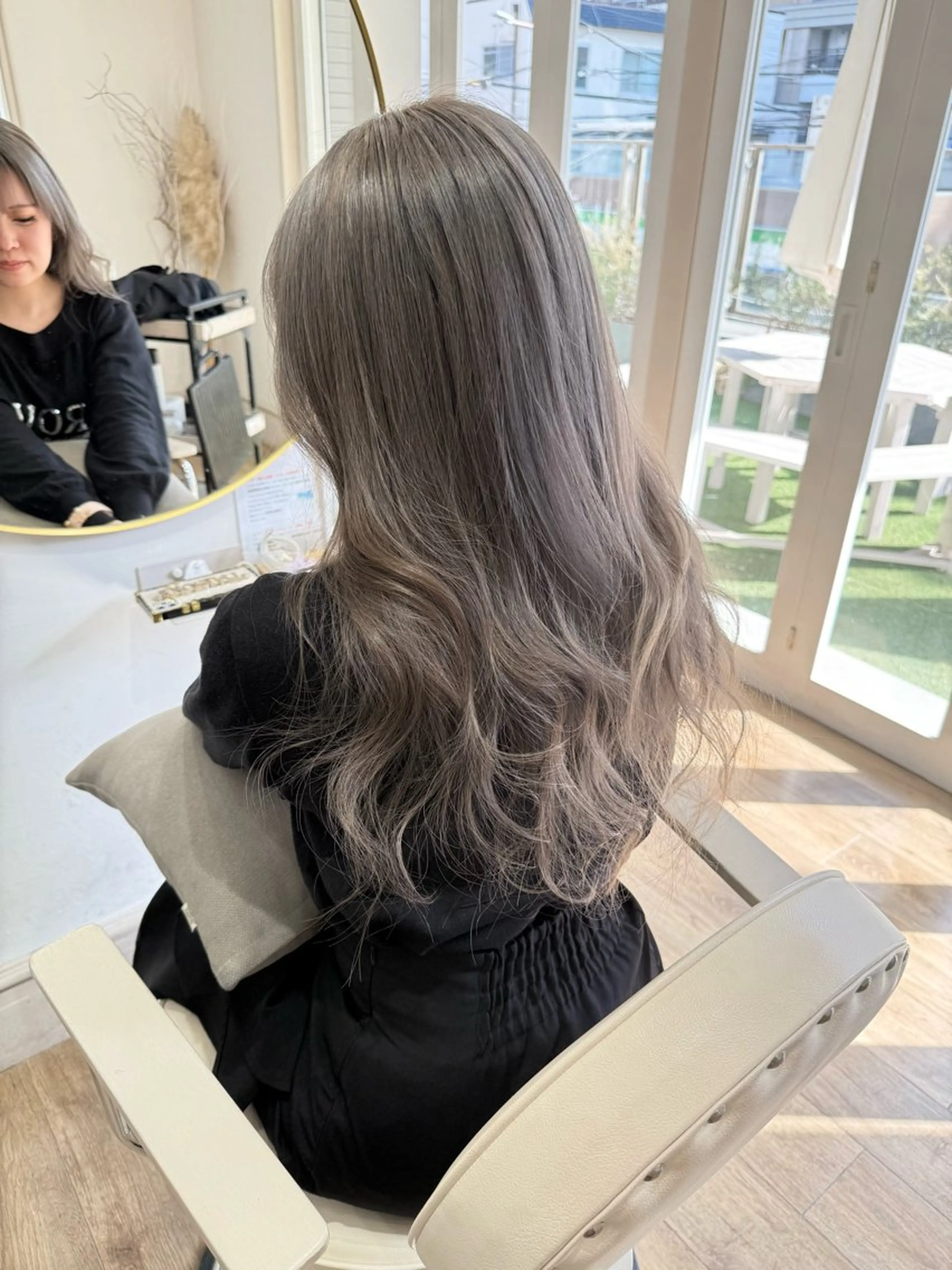 ロング カラー Risa🐈‍⬛/ グレージュ/透明感のヘアスタイル