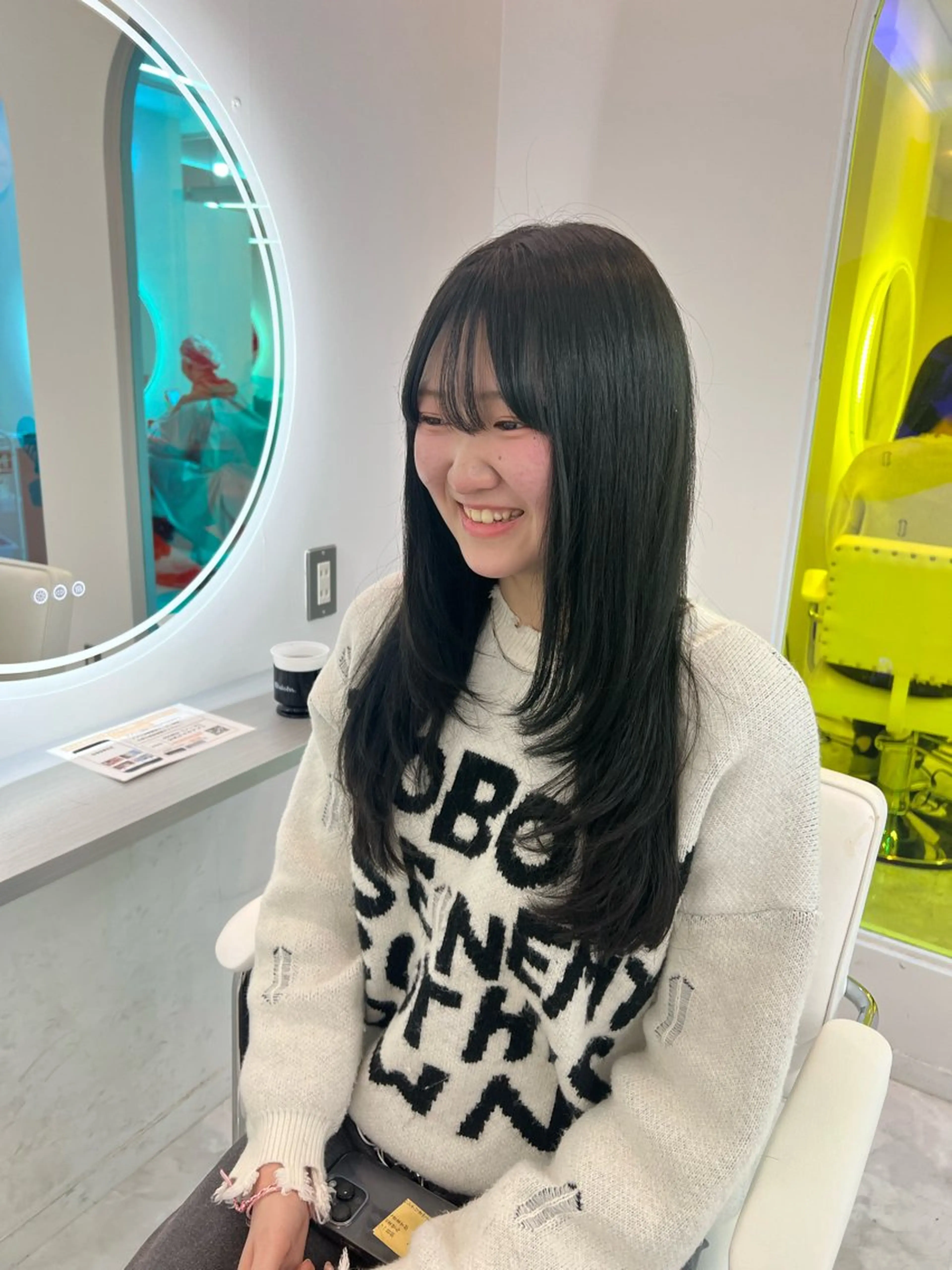 ロング カラー ダブルカラー 髪質改善 レイヤーカット カット ヘアカラー トリートメント 🌿海山龍馬🌿前髪 /顔まわり/レイヤーのヘアスタイル