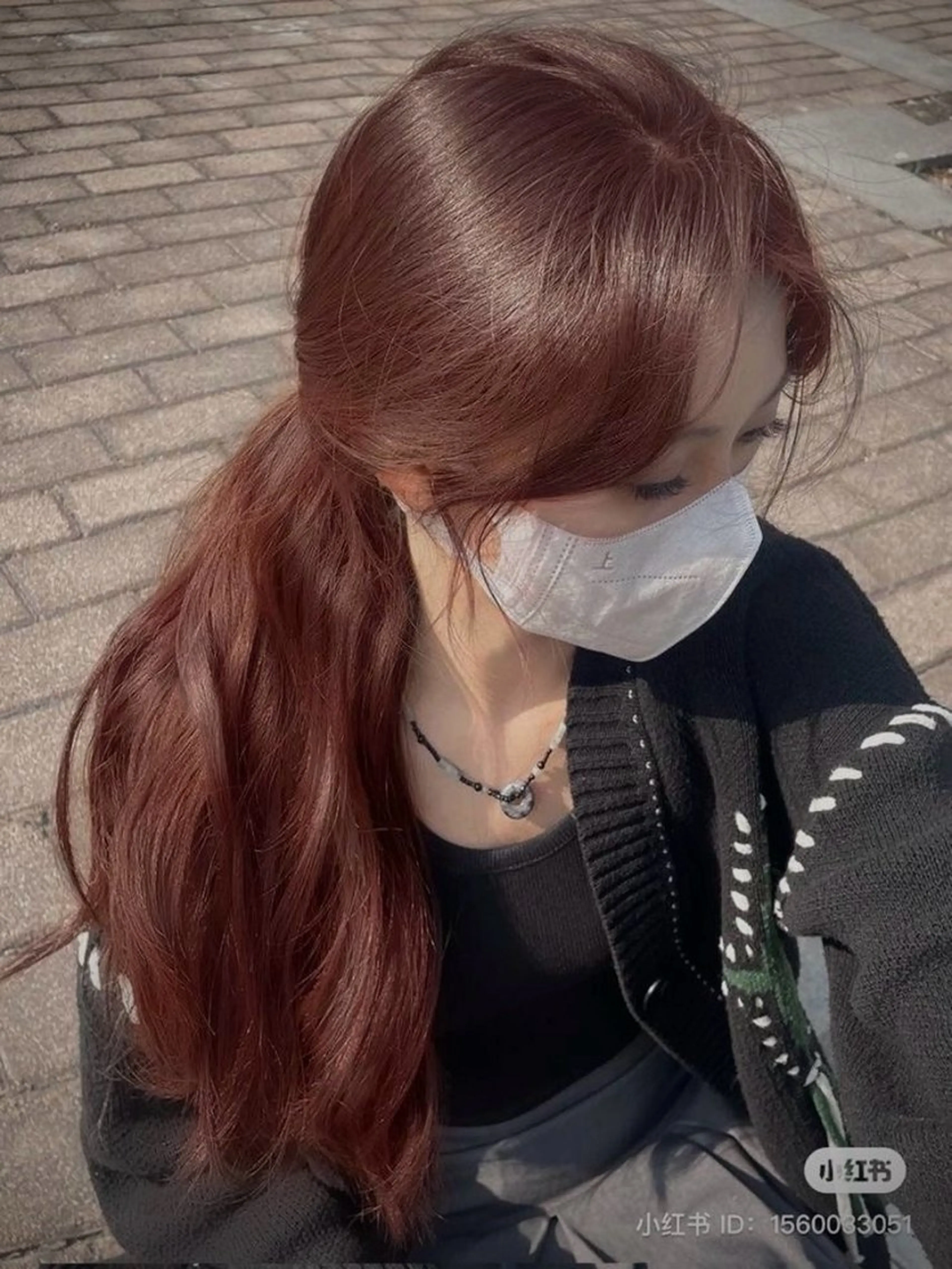 ロング カラー ヘアアレンジ ケアカラー ロング ヘアカラー ヘッドスパ ヘアセット 🩶学生指名No.1 レッド・ボルドー🩶のヘアスタイル