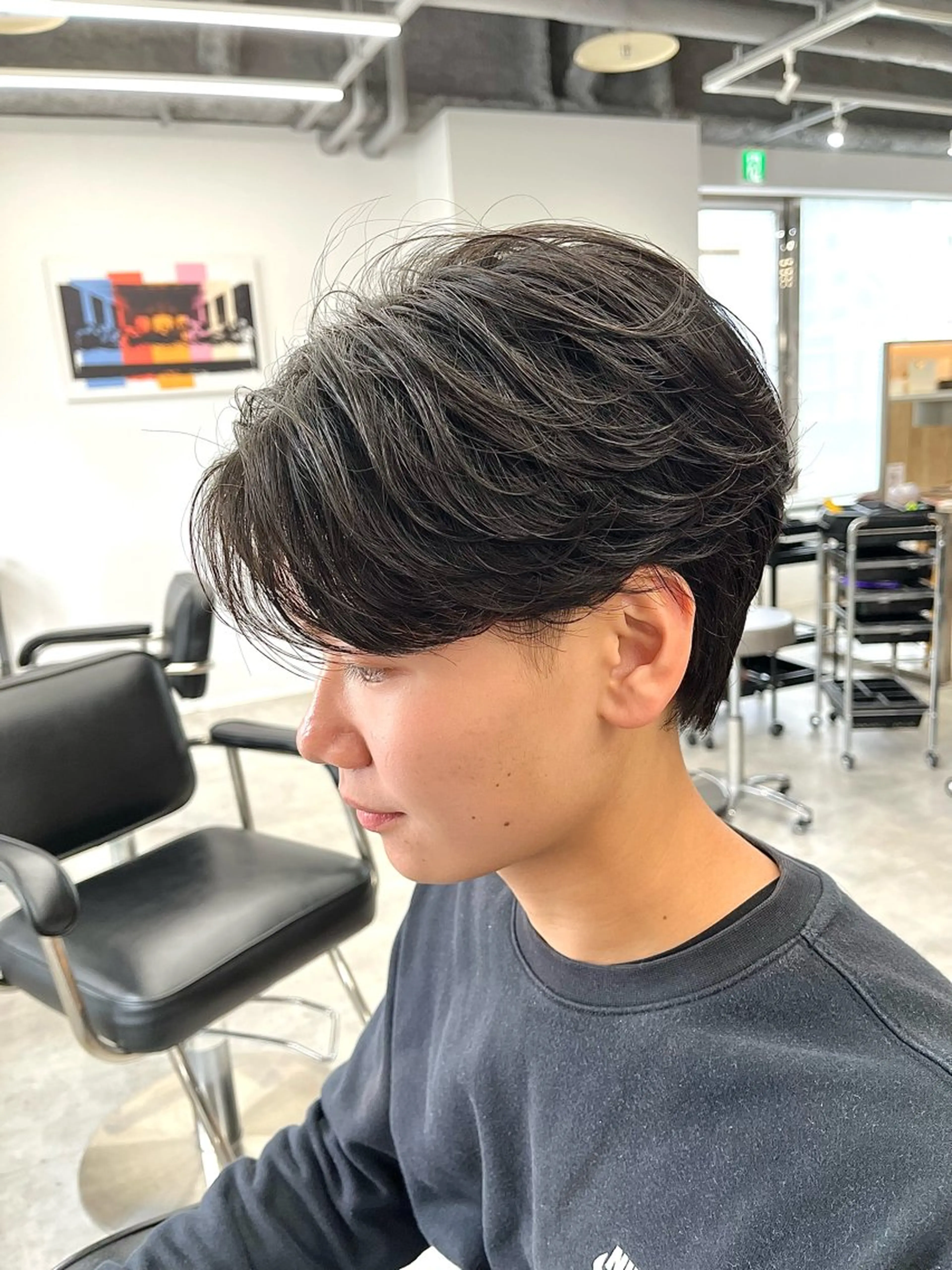 ショート パーマ メンズ メンズパーマ ニュアンスパーマ カット パーマ 新潟メンズパーマ 新潟駅/小田拓実のヘアスタイル
