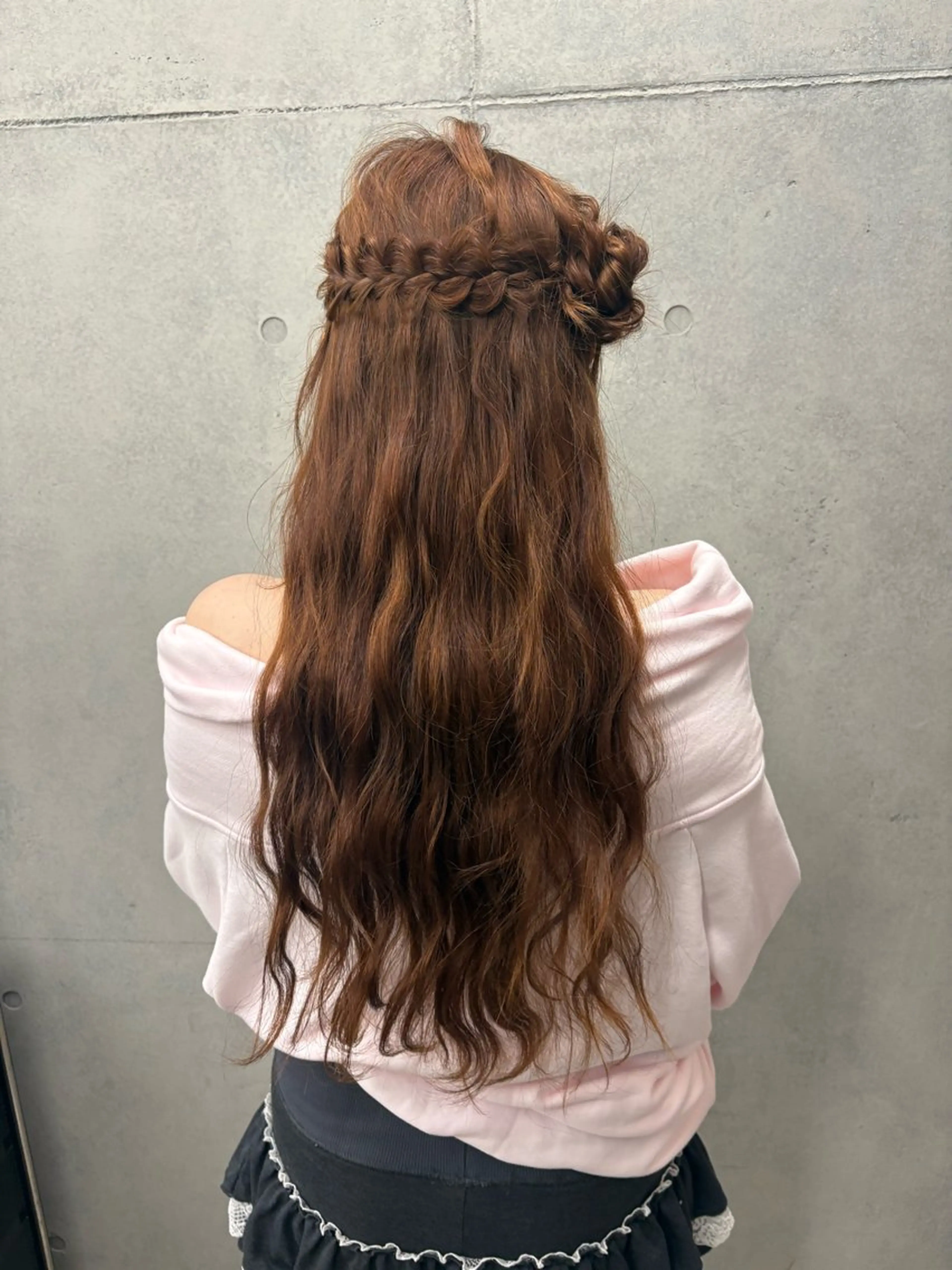 ロング ヘアアレンジ ヘアセット 暖色/ブラウン/ 透明感/ゆうかのヘアスタイル