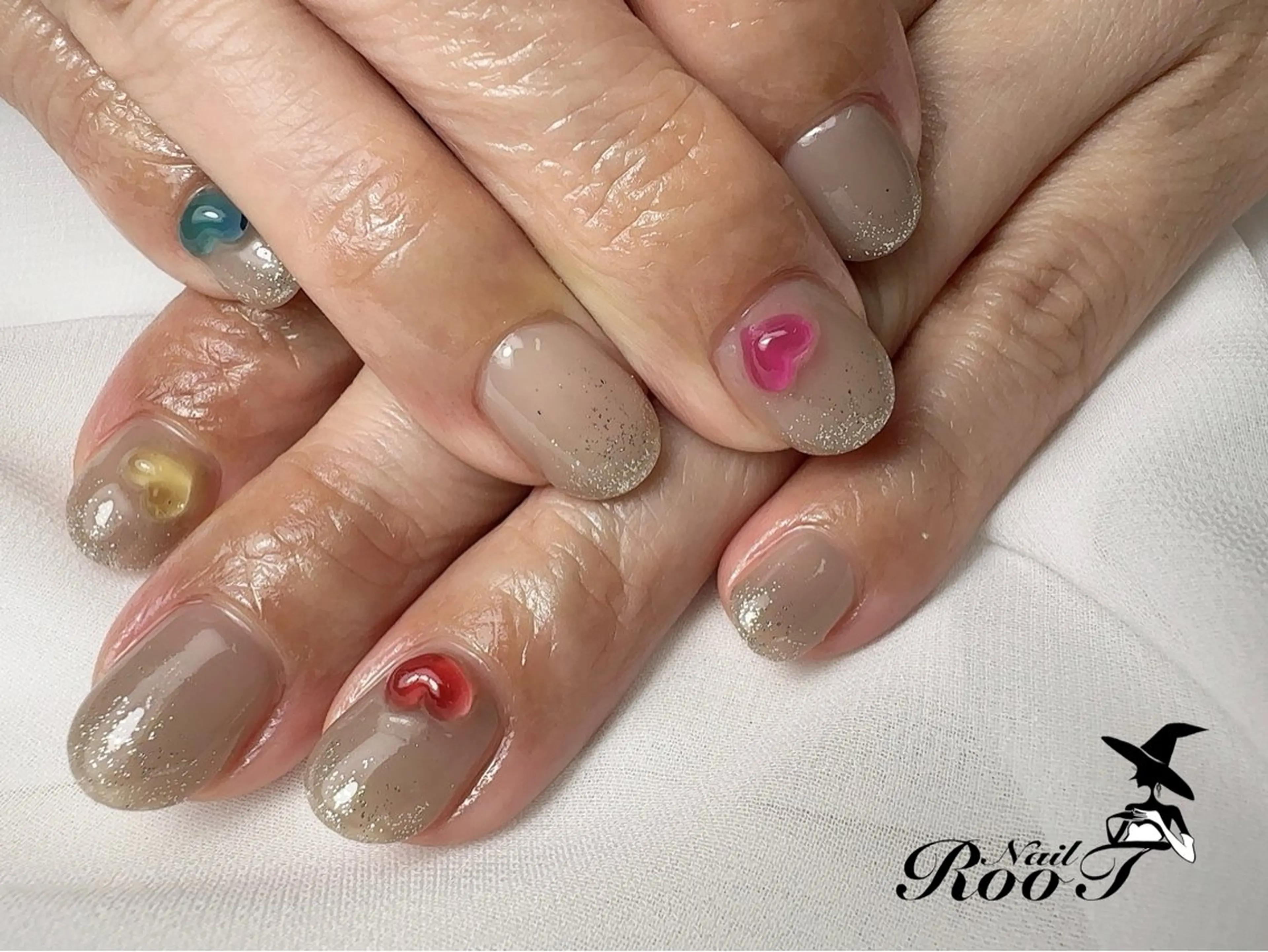 ネイル ラメ(グリッター) ラメグラデーション ハンドネイル RooT Nailのネイルデザイン