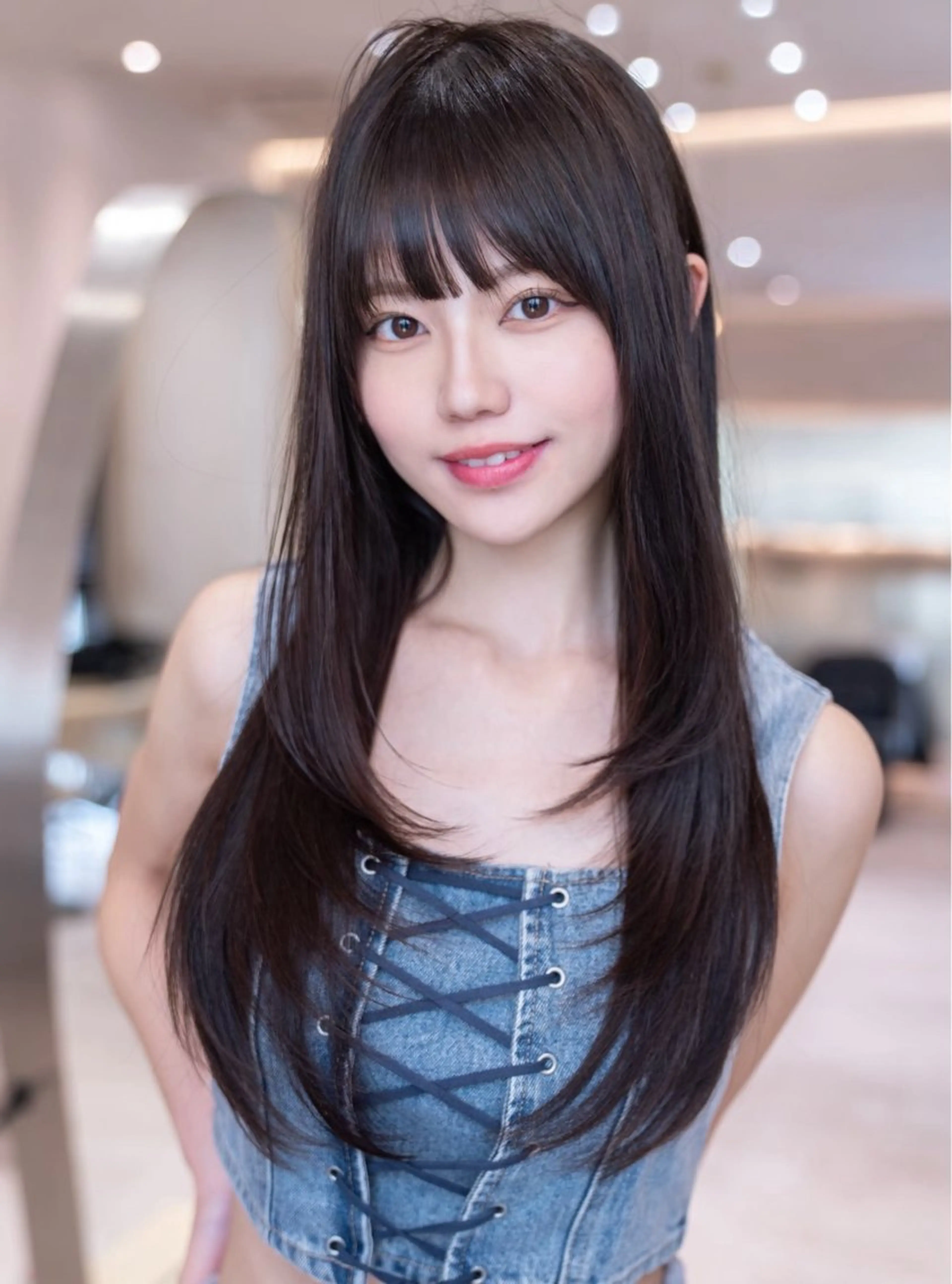 ロング カラー カット ヘアカラー トリートメント 透明感カラー 渋谷美容師みひろのヘアスタイル