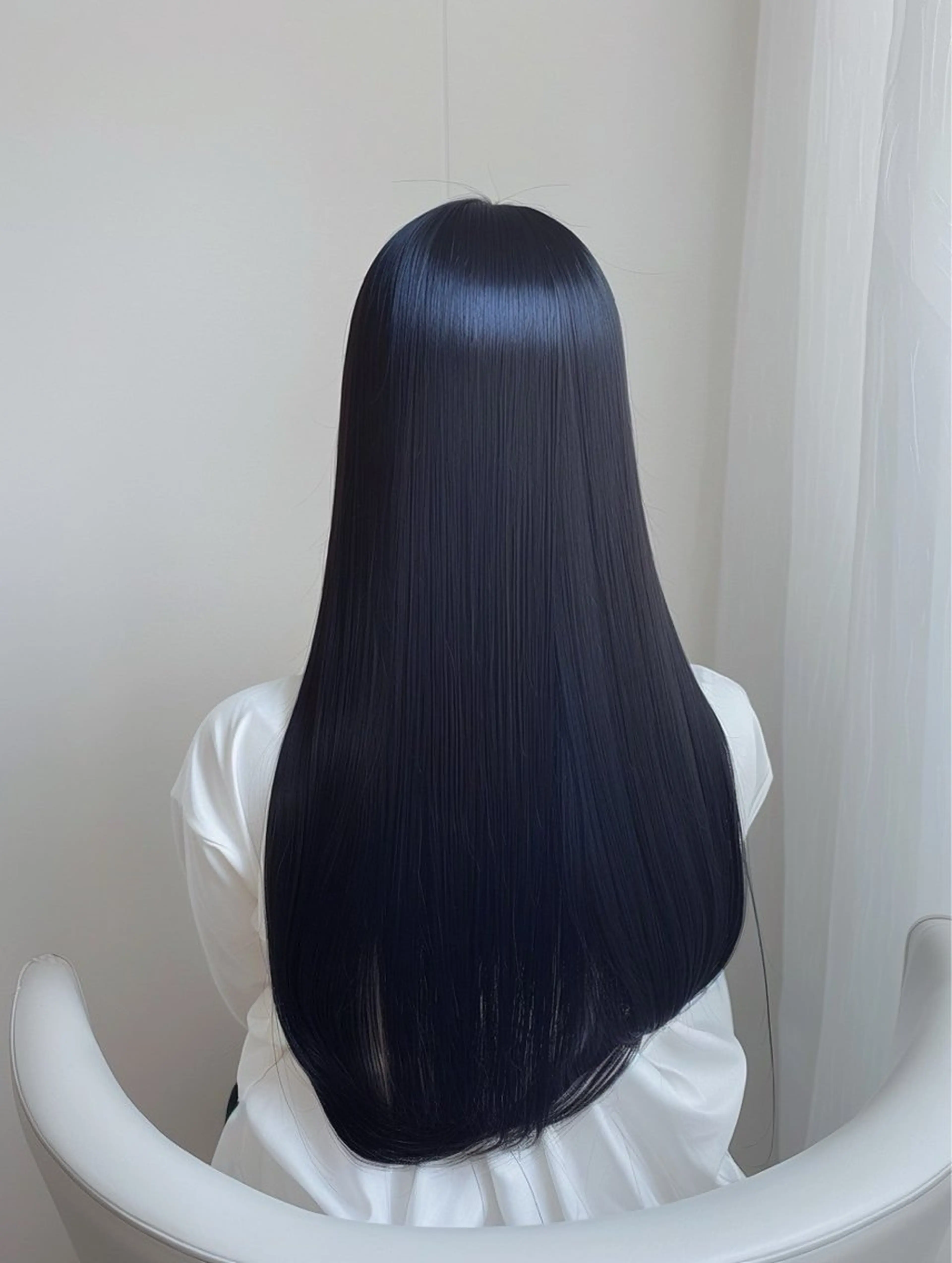 ロング カット 縮毛矯正 トリートメント レイヤー×顔周 り×髪質改善/MIUのヘアスタイル