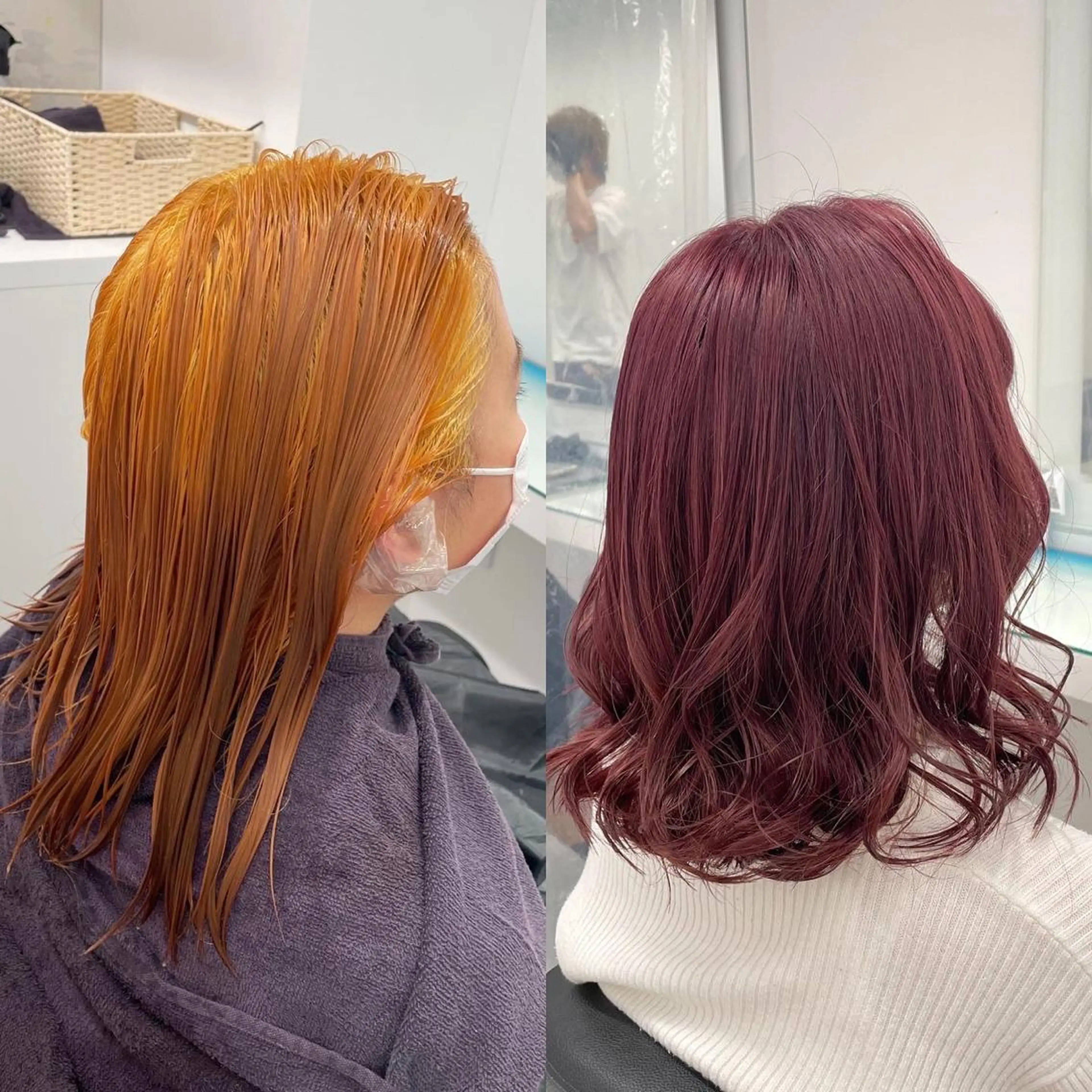 セミロング カラー 暖色🩷透明感カラー ♡Maika♡のヘアスタイル