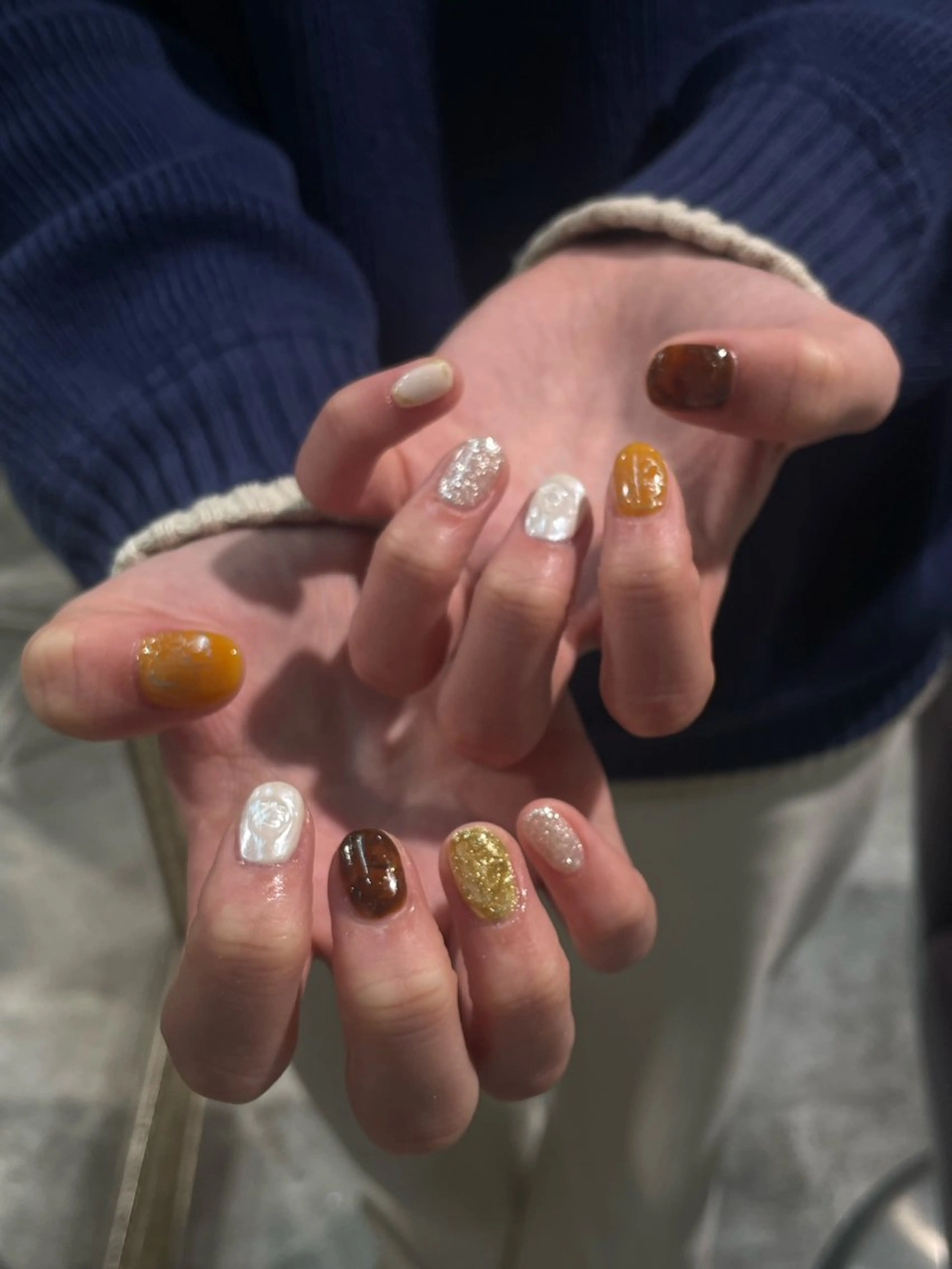 ネイル 艶ｶﾗｰ･:*個性派 ﾈｲﾙ🦋mire-のネイルデザイン