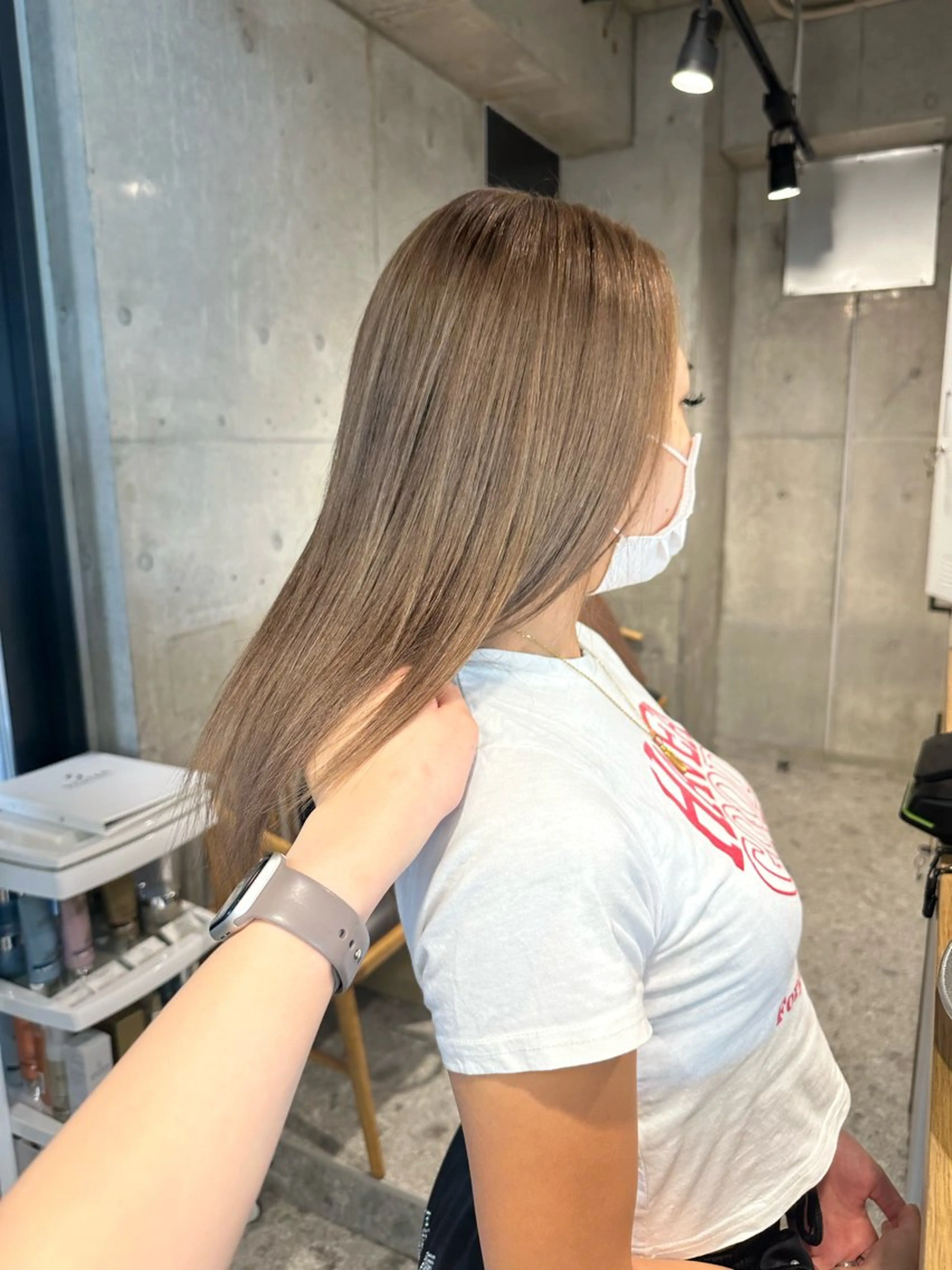 ミディアム ヘアカラー ︎🤎W color MIYU‎🤎のヘアスタイル