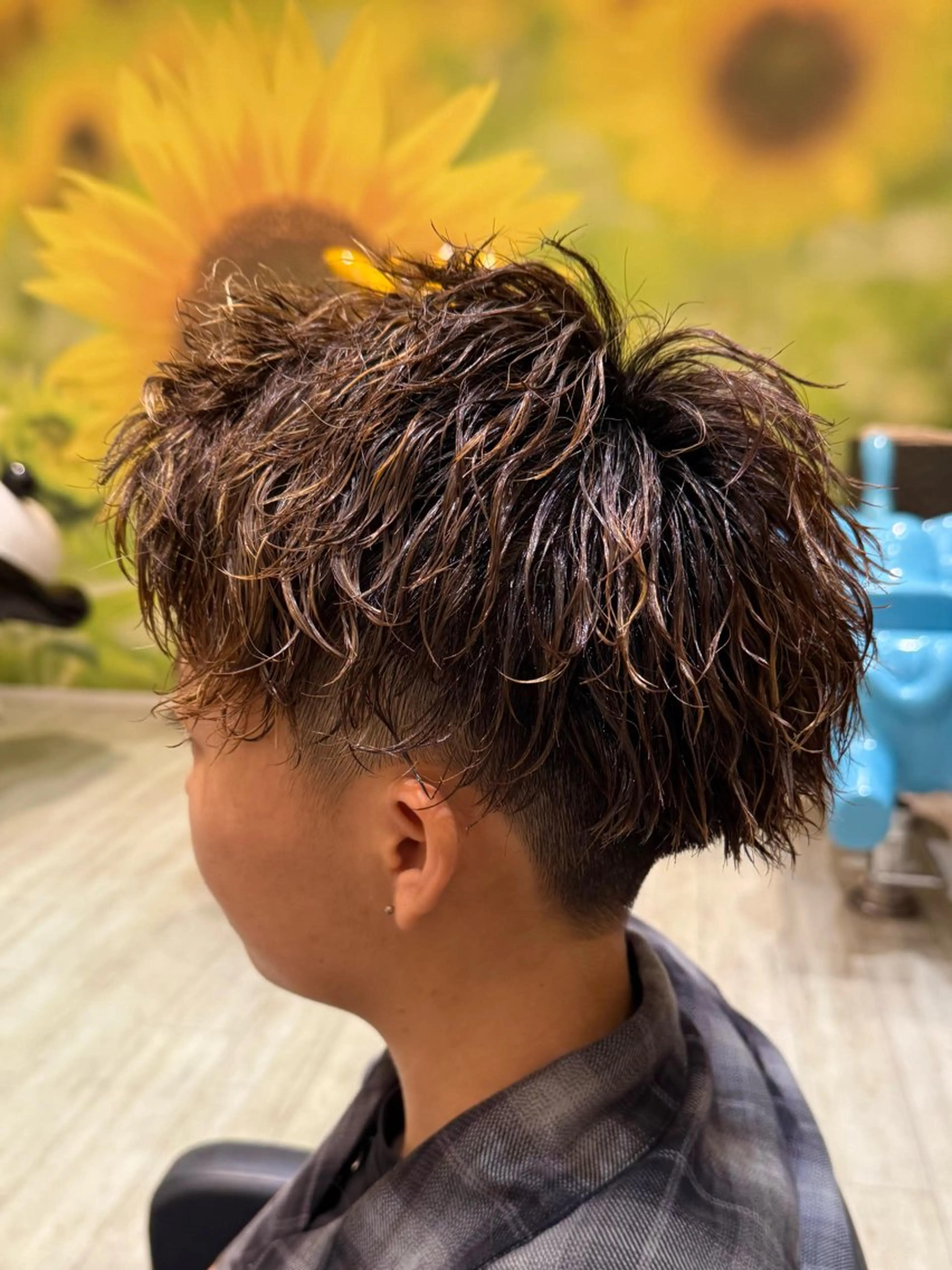 パーマ メンズ カット パーマ トリートメント NYNYイオン四條畷 村上 心のヘアスタイル