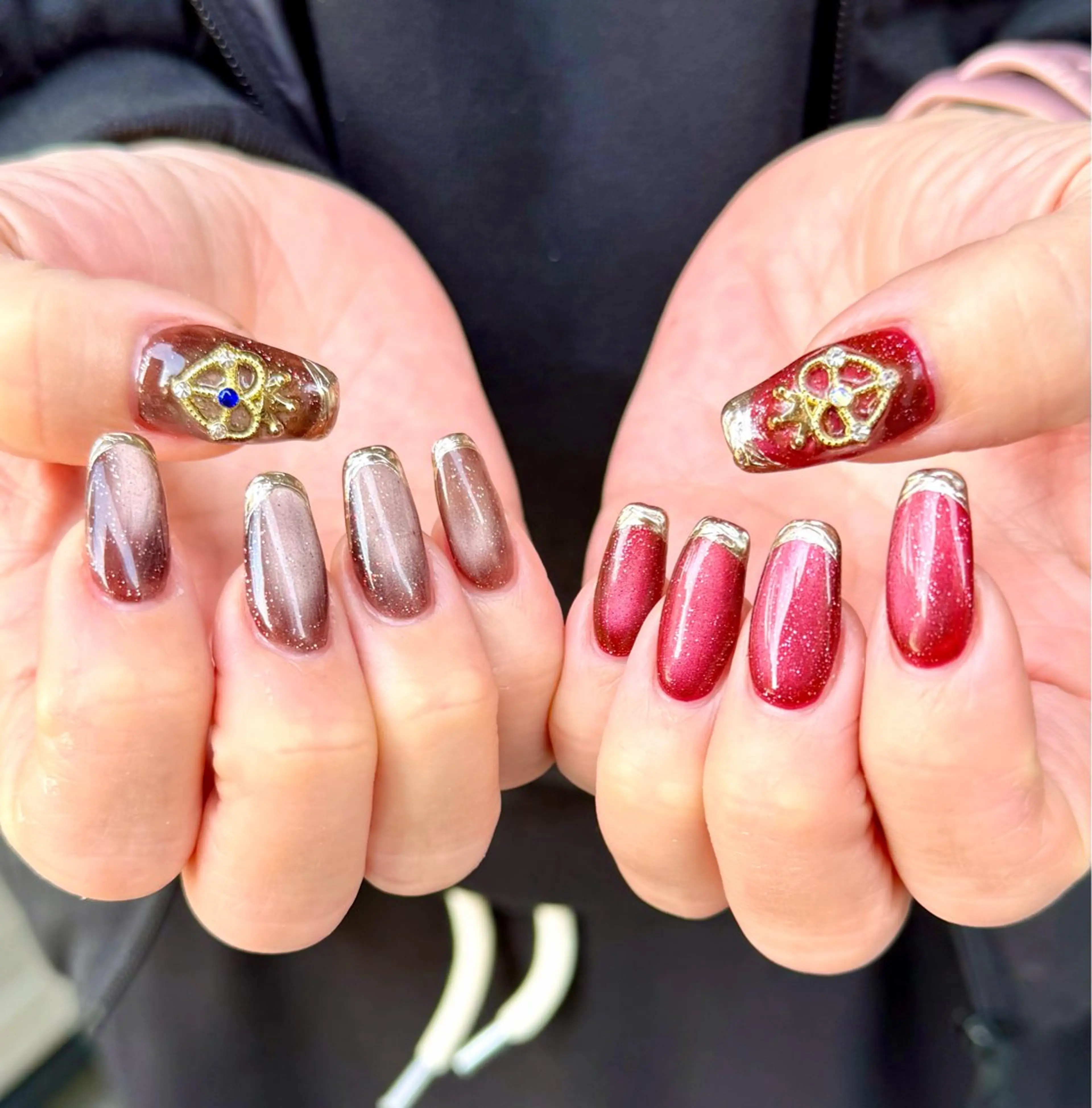 ネイル マグネットネイル ミラーネイル ハンドネイル HazeGrass NAILのネイルデザイン