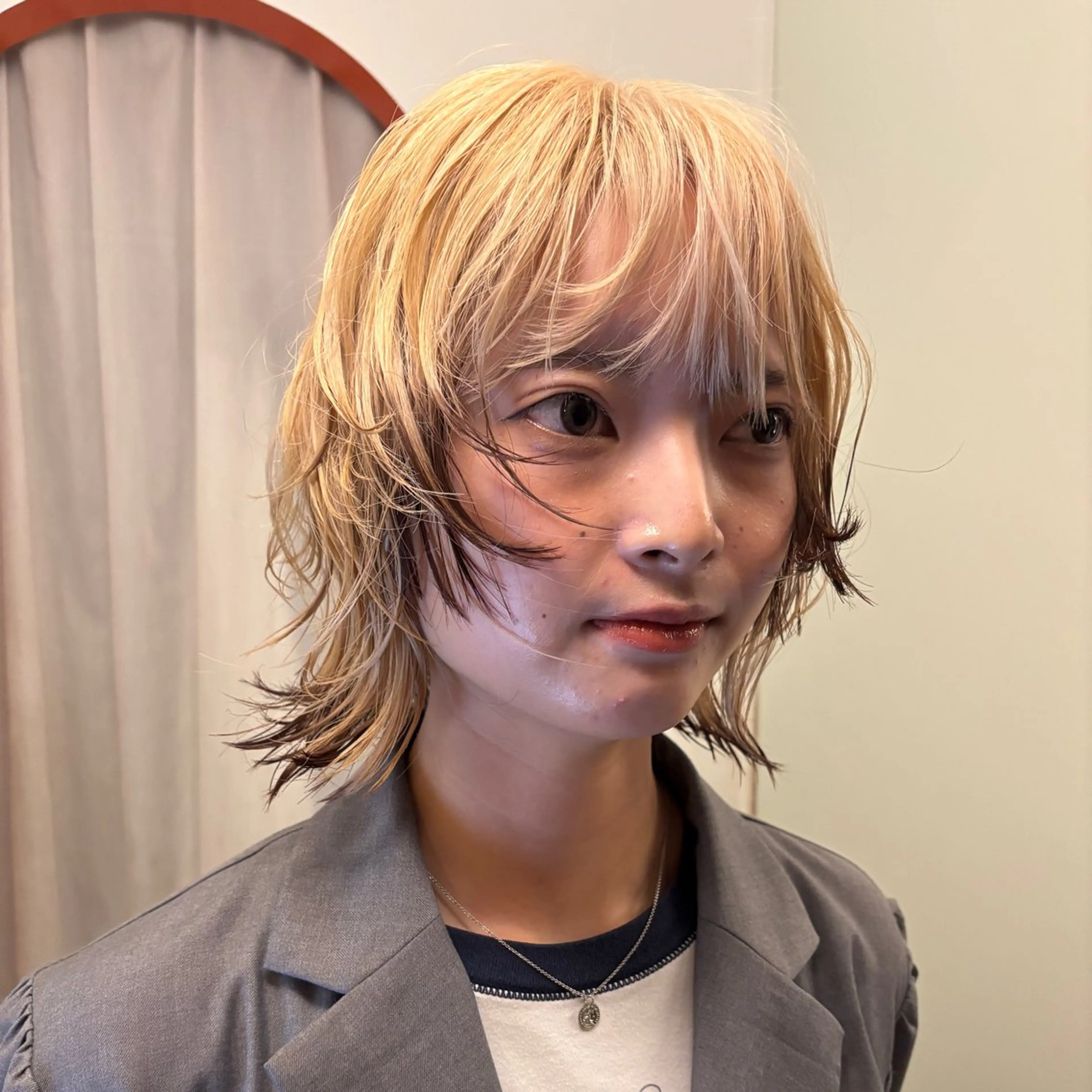 ミディアム カラー カット ヘアカラー トリートメント トレンドボブ /ミリヤのヘアスタイル