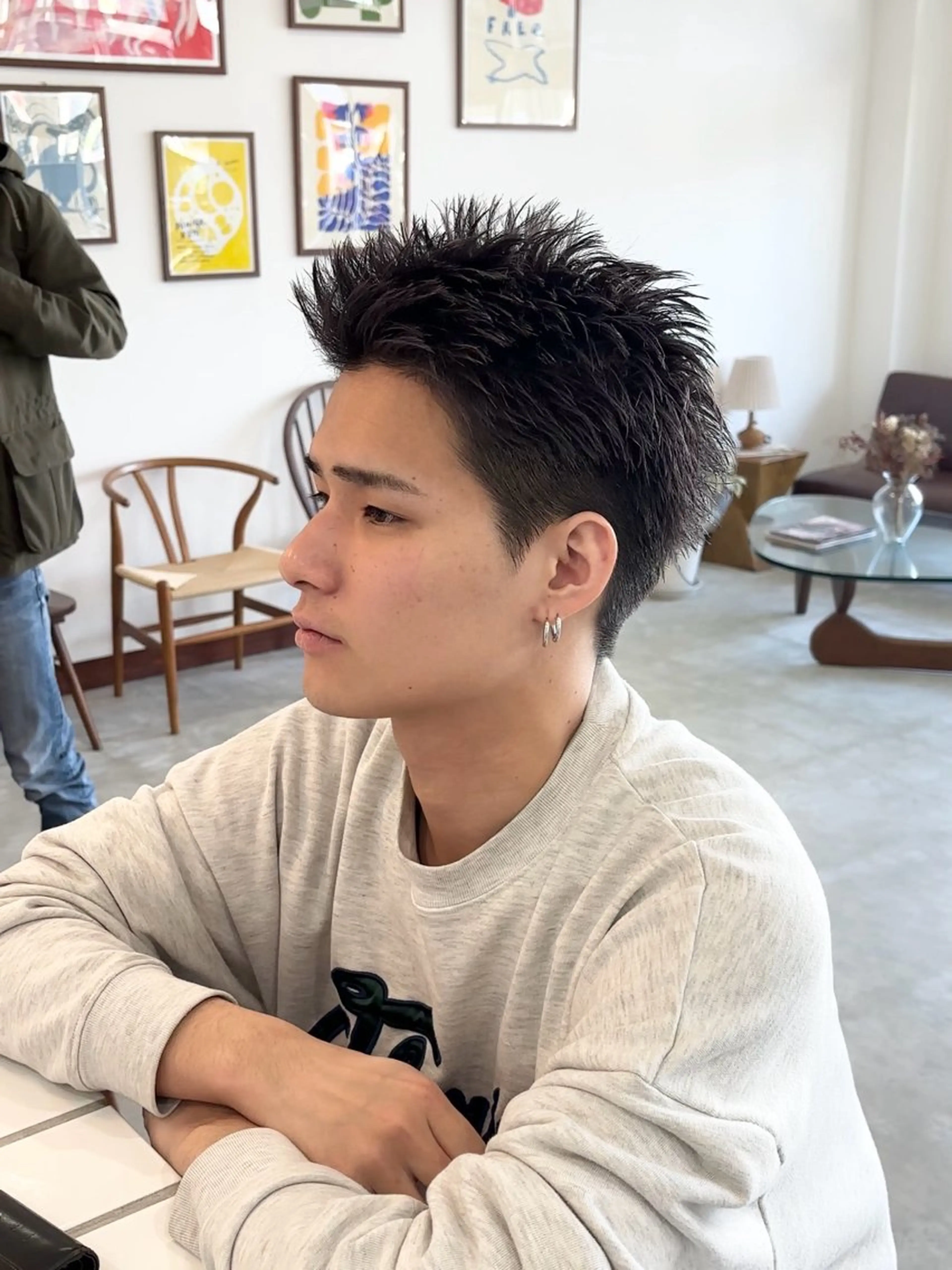 メンズ スパイキーショート 中原 佑（店長）のヘアスタイル