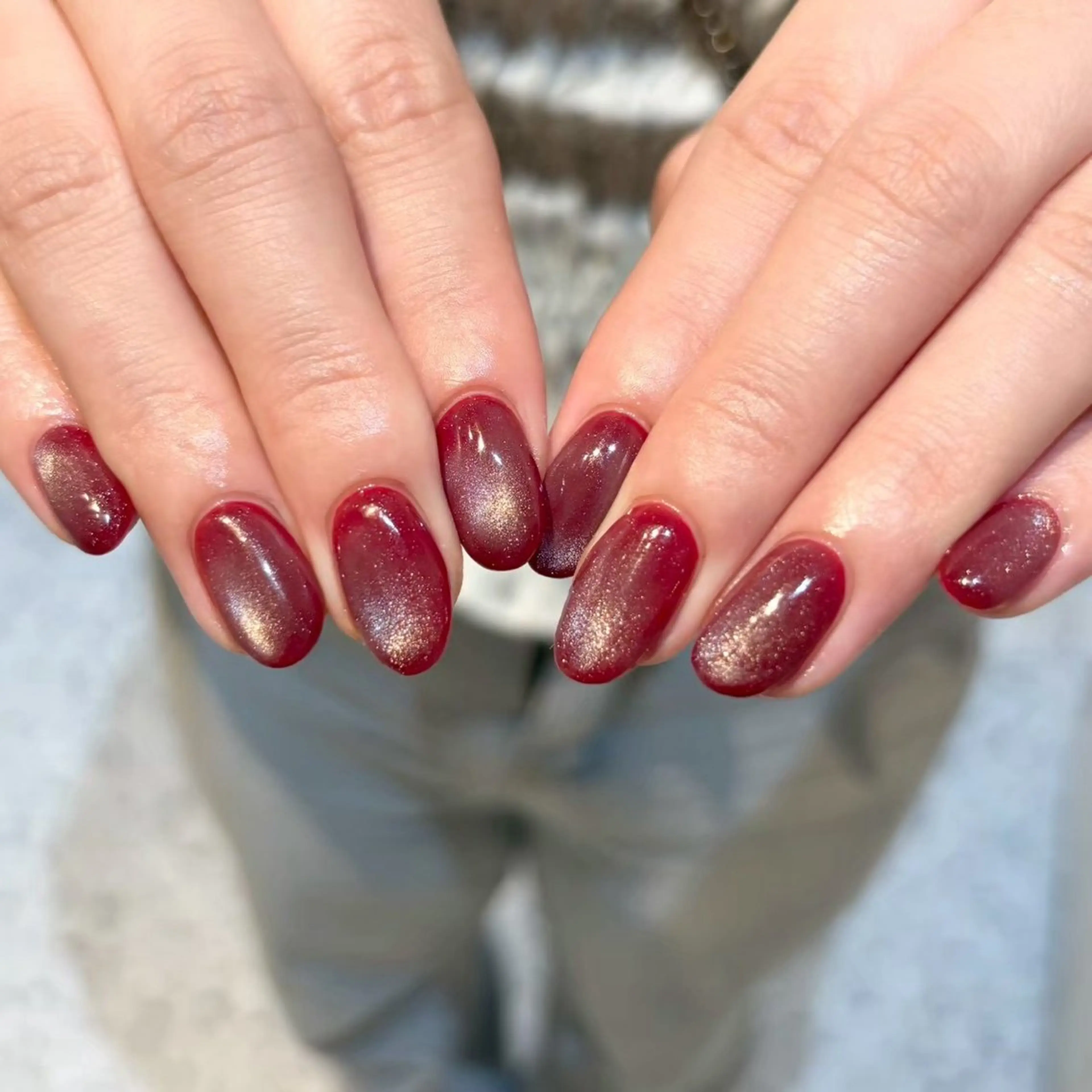 ネイル 赤色 シンプルネイル White nail KAEDEのネイルデザイン