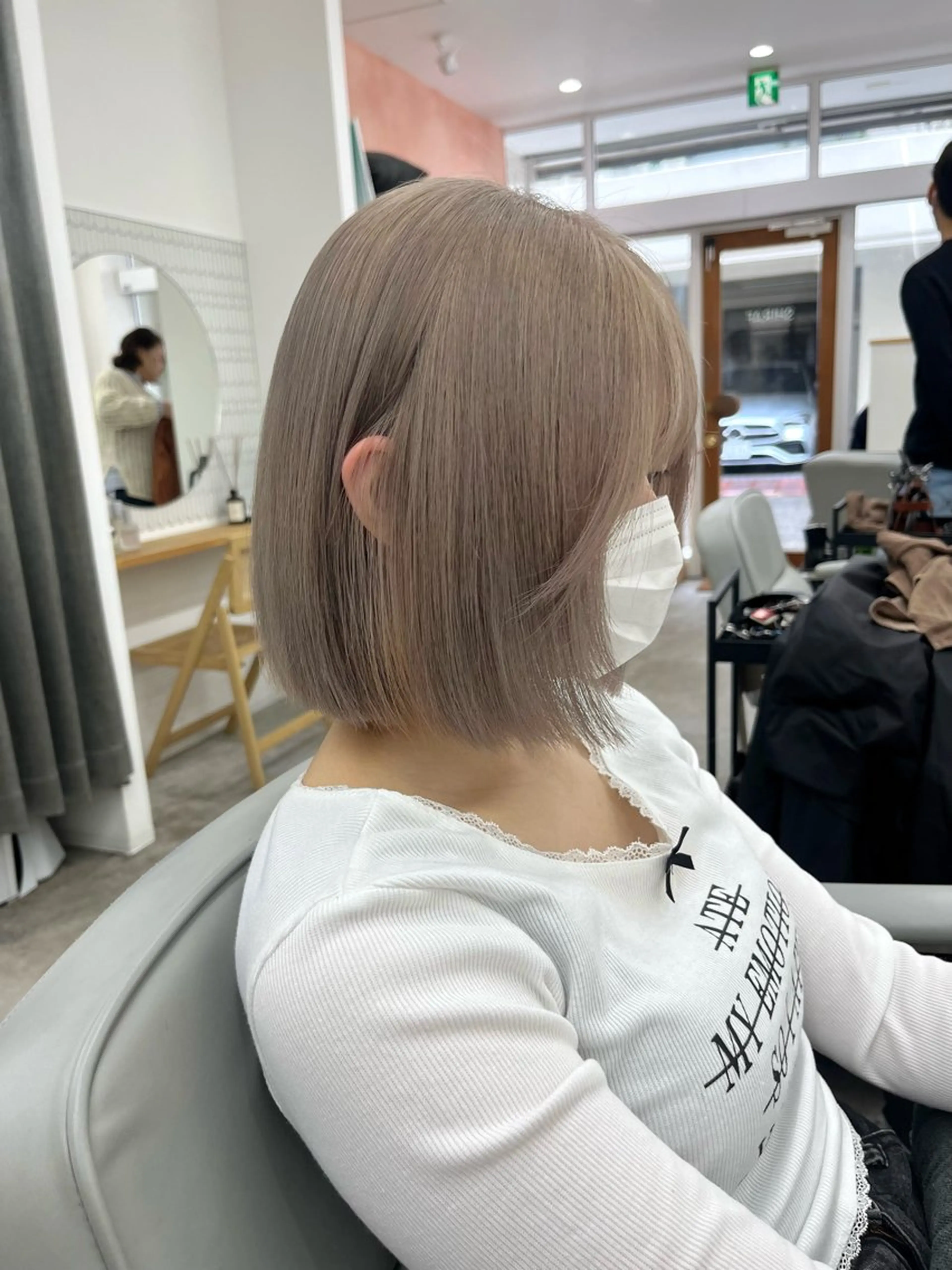 ミディアム カラー ヘアカラー トリートメント ベージュ⟡˖レイヤー ˖ ࣪⊹あずきのヘアスタイル