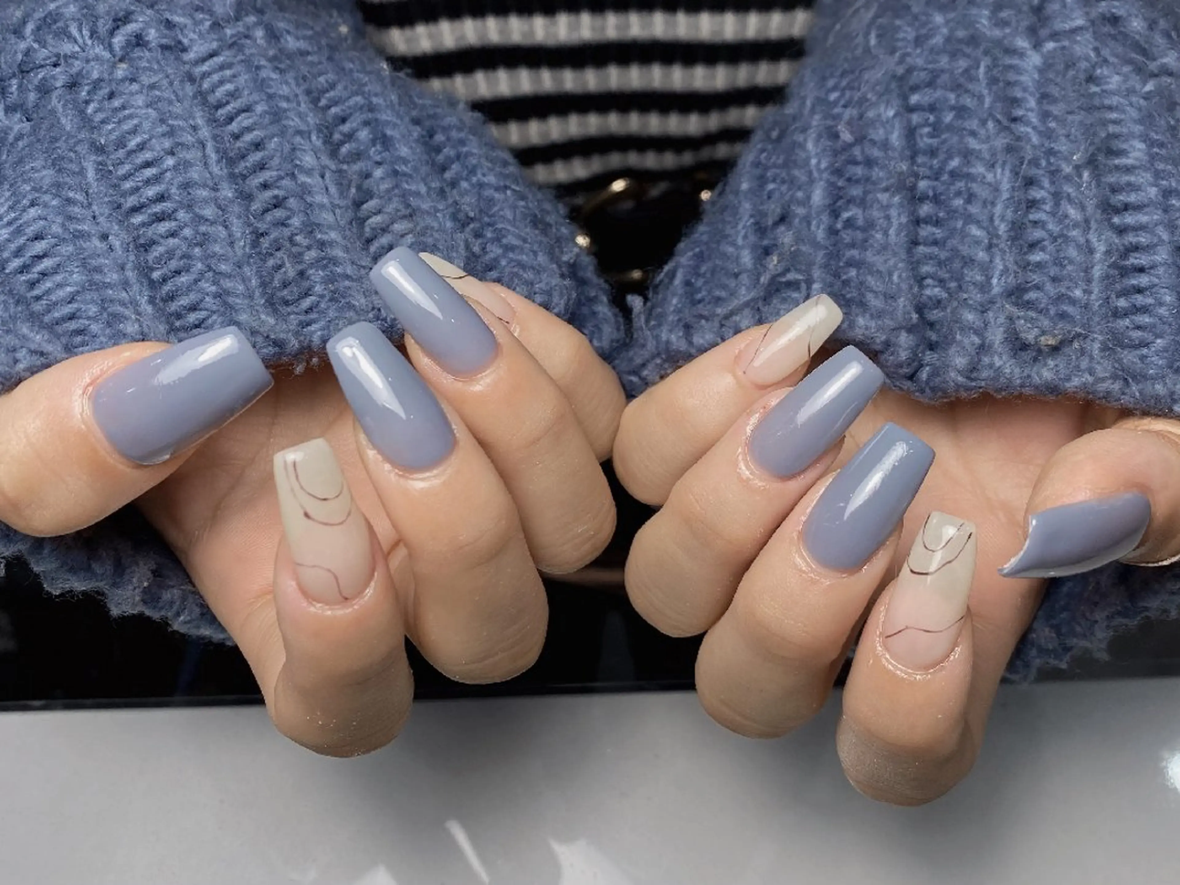 ネイル アートネイル 長さ出し 持ち込み シンプルネイル ネイルチップ ハンドネイル UM Nail Salonのネイルデザイン