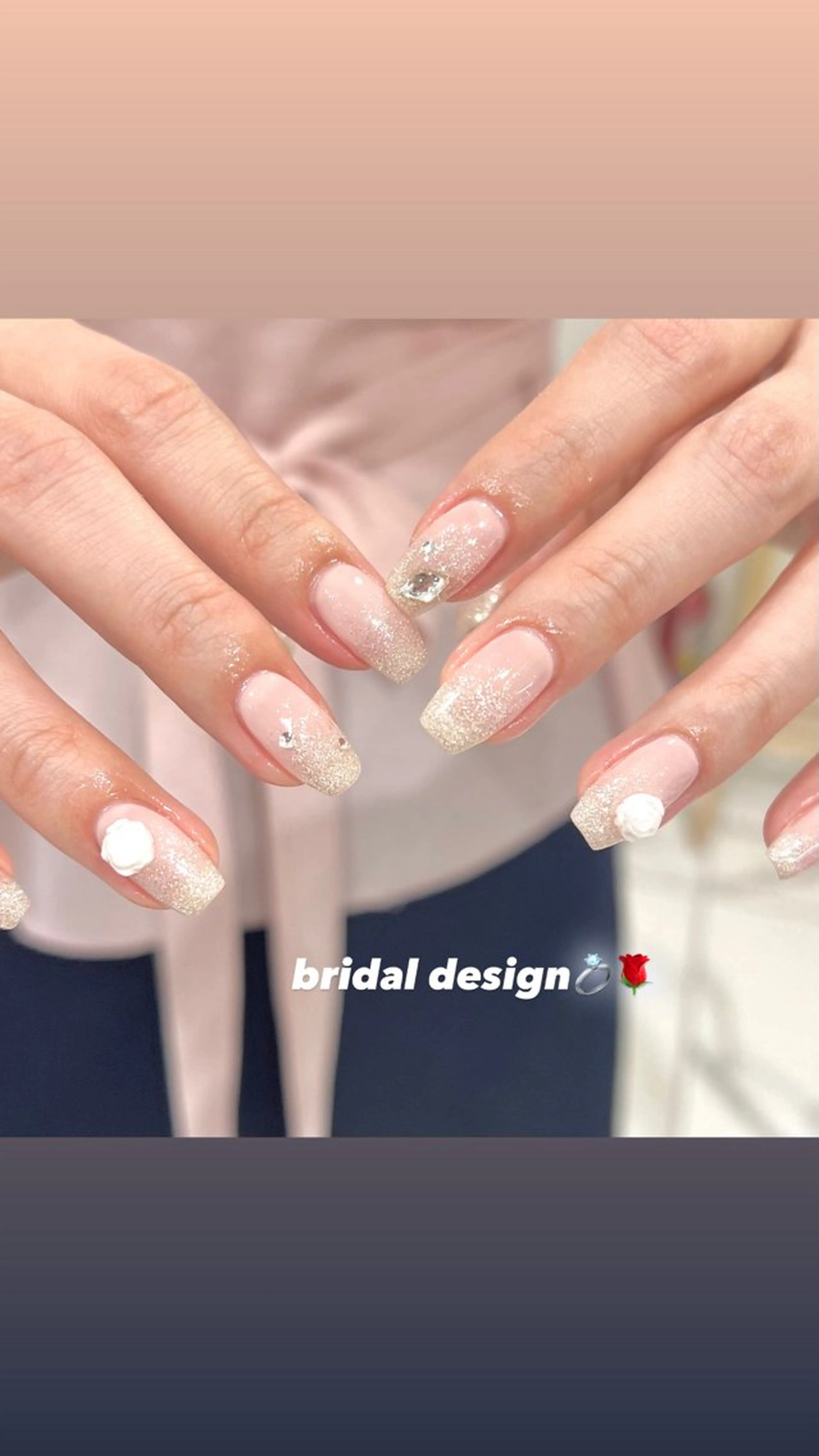 ネイル ラメ(グリッター) 🎀チーク/ちゅるん 🫧chisa🎀のネイルデザイン