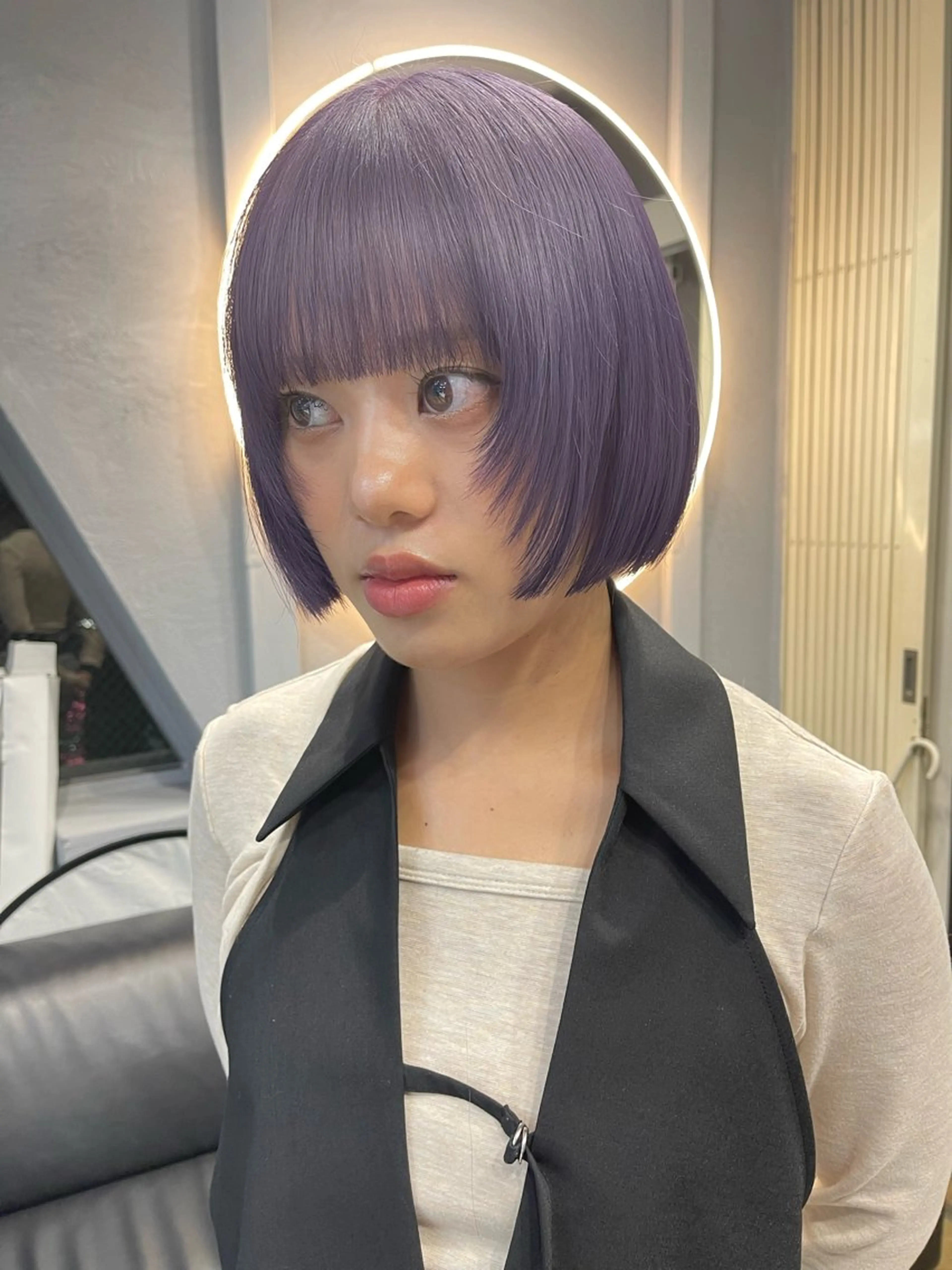 ショート カラー ベージュカラー ブリーチ ケアブリーチ デザインカラー ダブルカラー TATSUブリーチ/ ミルクティーベージュのヘアスタイル