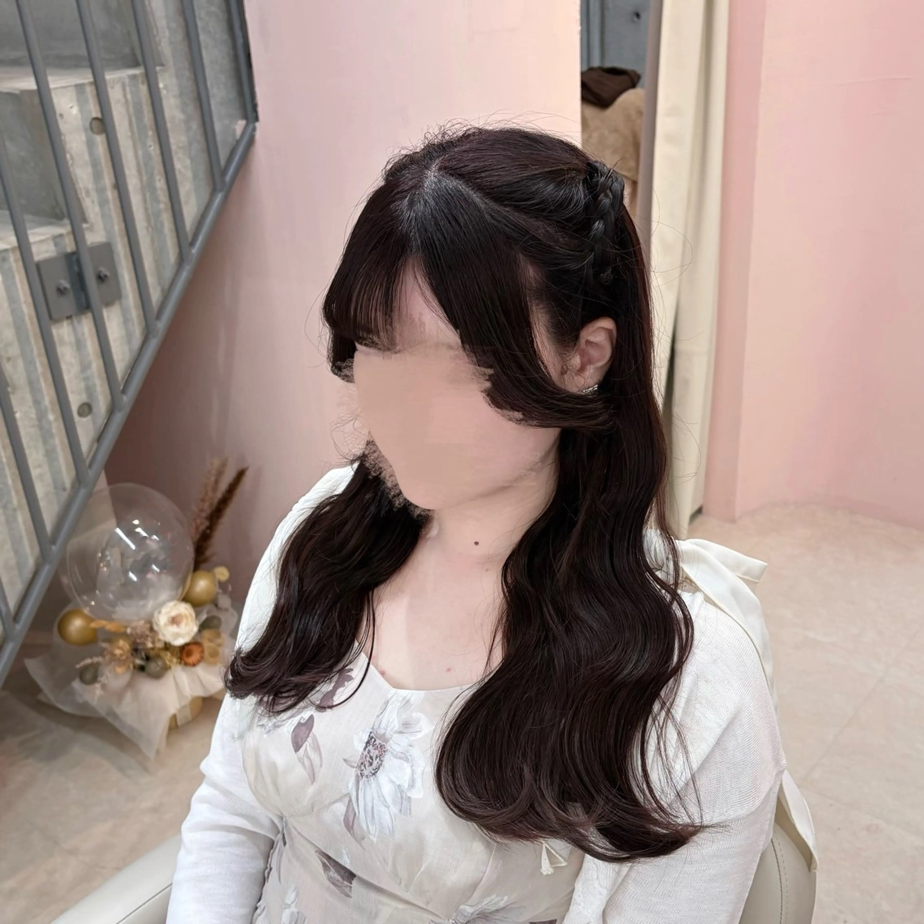 ヘアアレンジ ハーフアップ 三つ編み Seek🎀 Aoiのマツエク・マツパデザイン