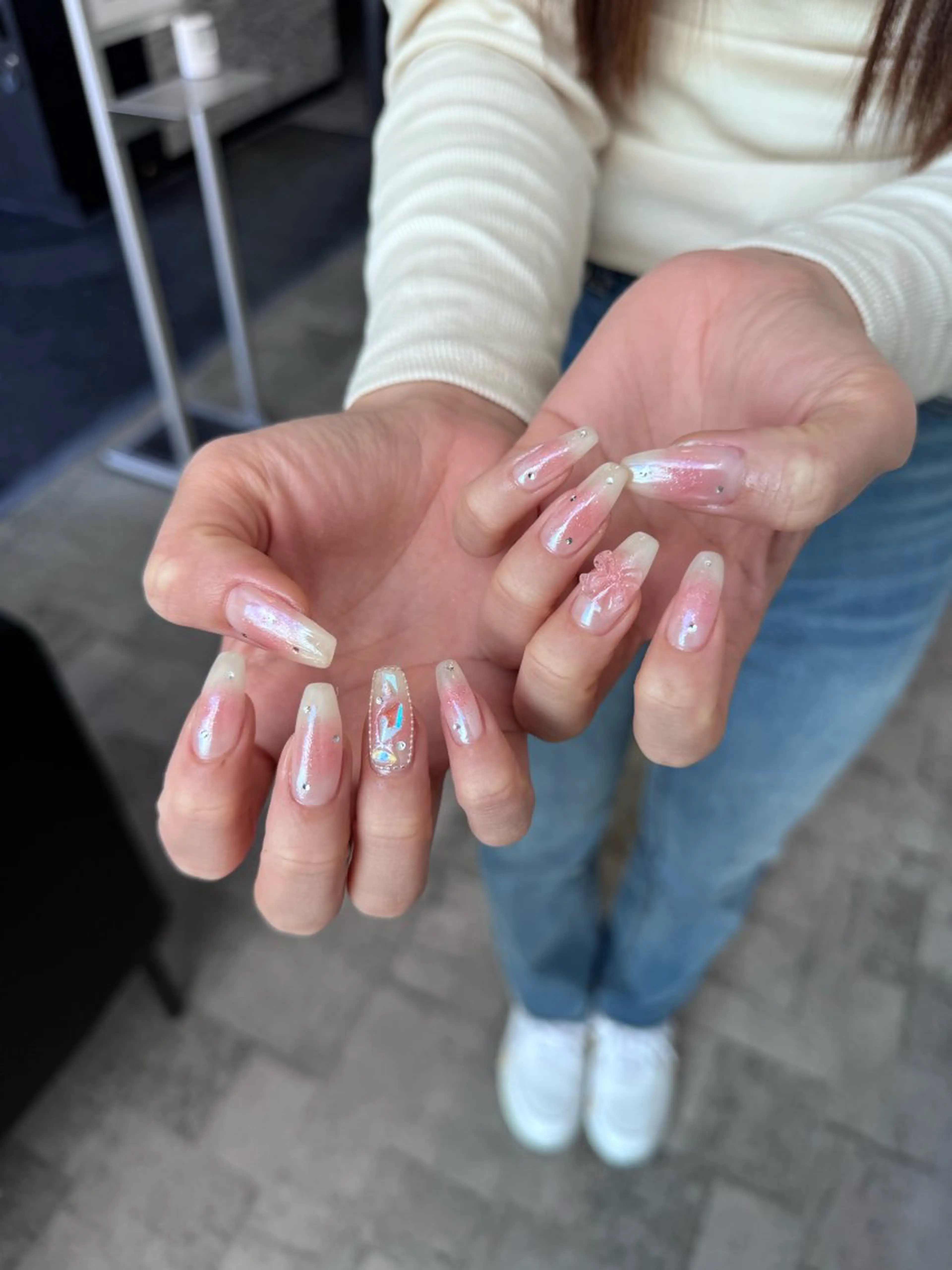 ネイル フレンチネイル 韓国ネイル マグネットネイル メンズネイル ニュアンスネイル ハンドネイル GRANDE大須 Cecil💜のネイルデザイン