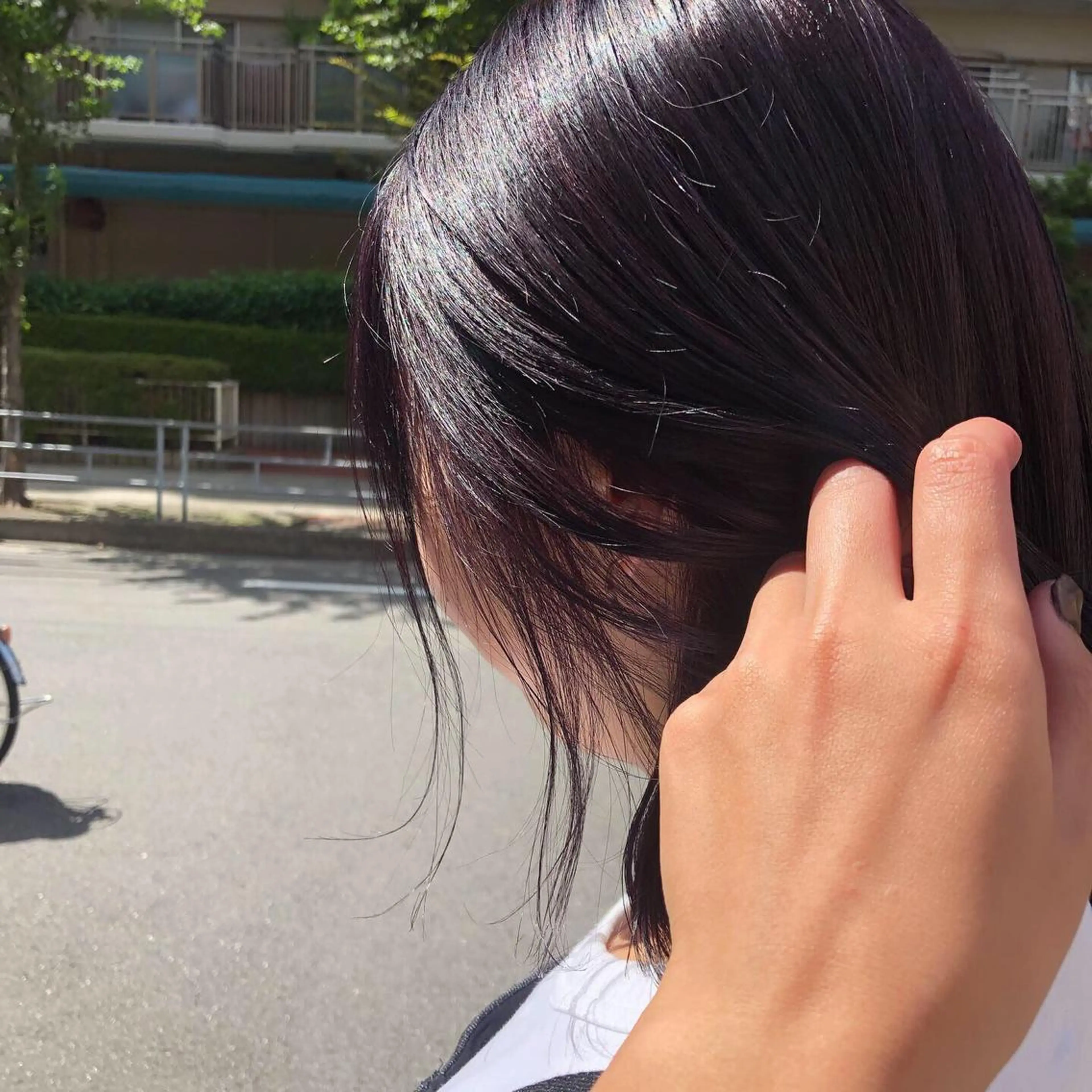 ミディアム カラー ヘアアレンジ ブリーチ ラベンダーカラー カット ヘアカラー トリートメント 酸性縮毛矯正🧴韓国 レイヤー/髪質改善のヘアスタイル