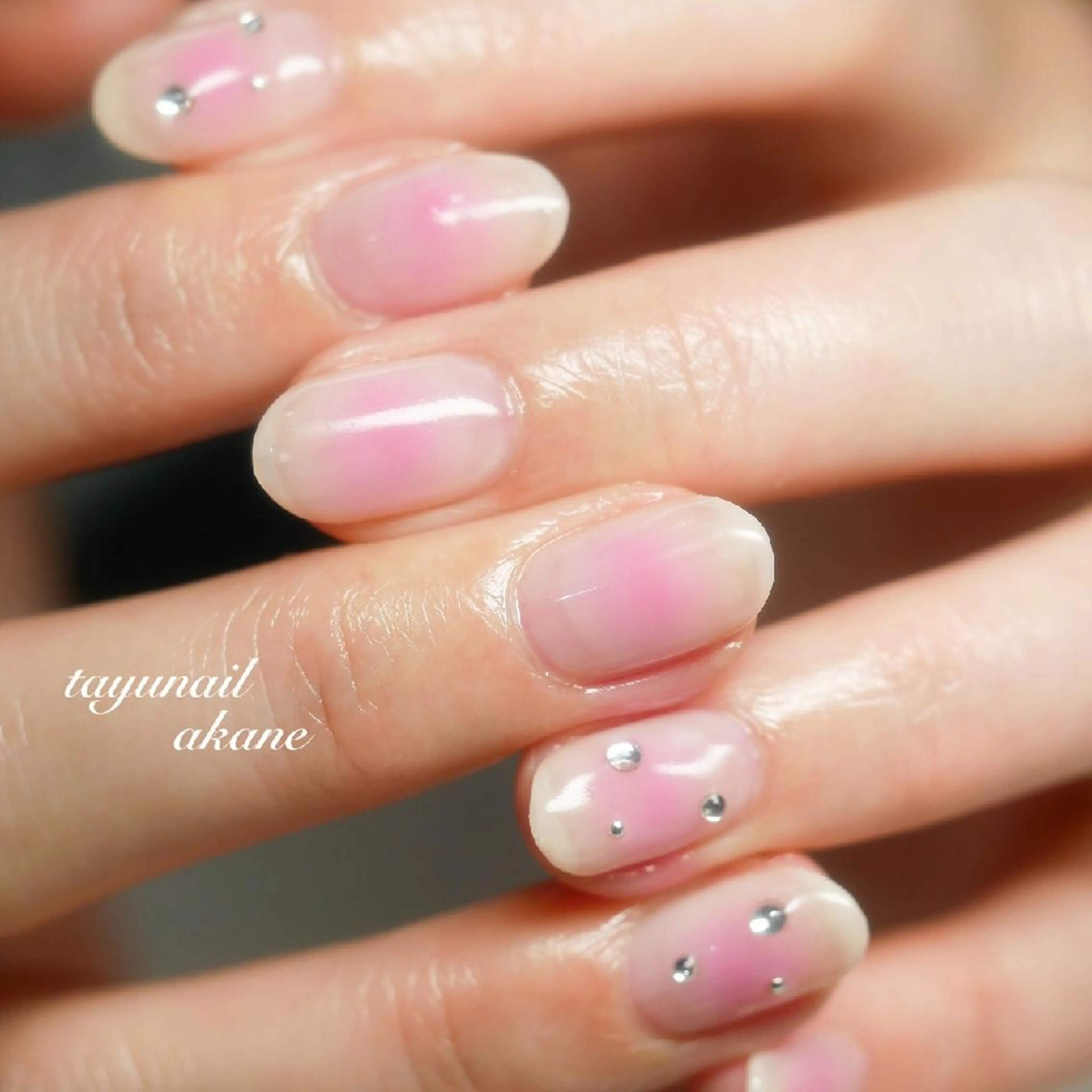 ネイル ブルー チークネイル ジェルネイル パラジェル 夏ネイル ネイルサロン 【たゆnail】のネイルデザイン