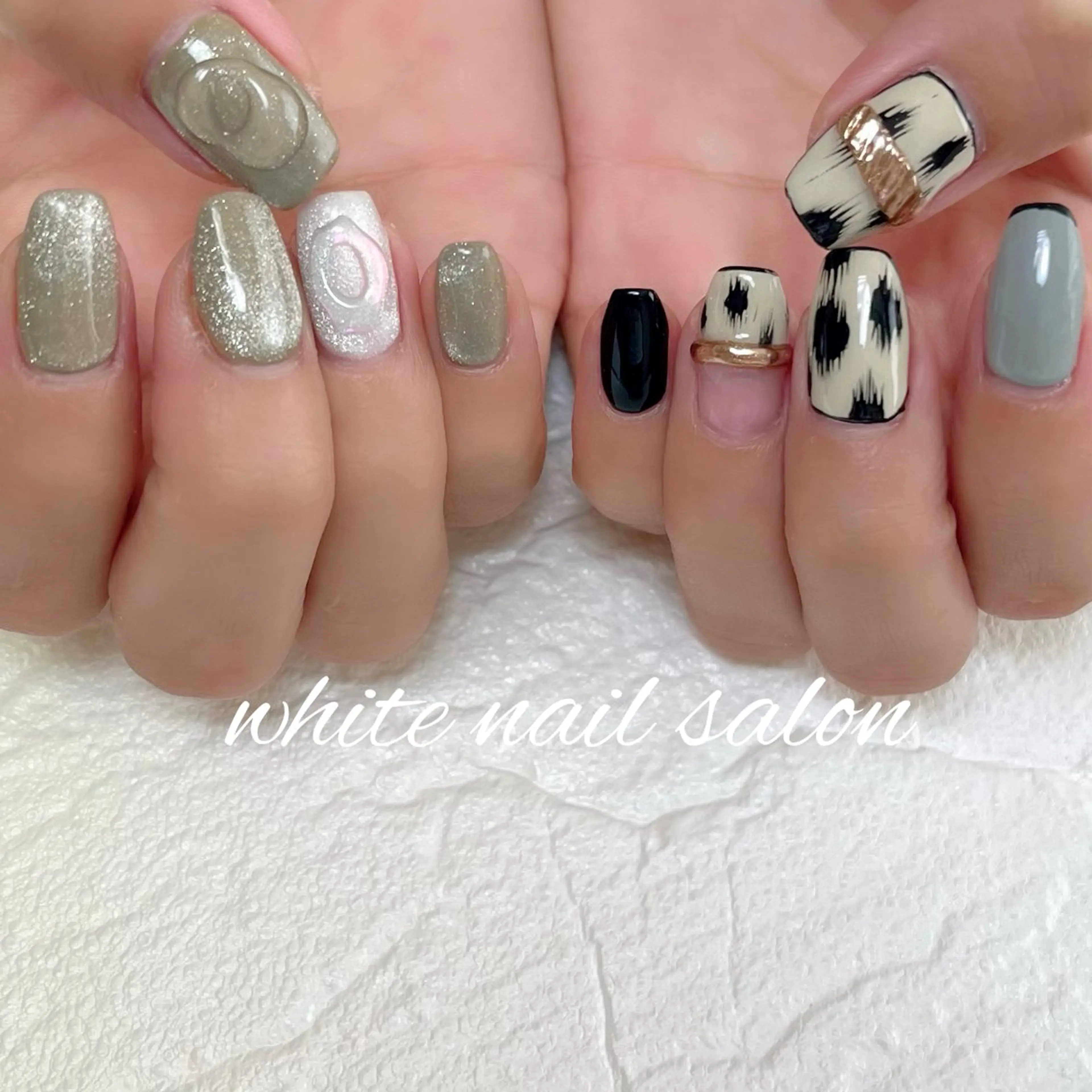 ネイル ラメ(グリッター) 持ち込み ハンドネイル white nail salonのネイルデザイン