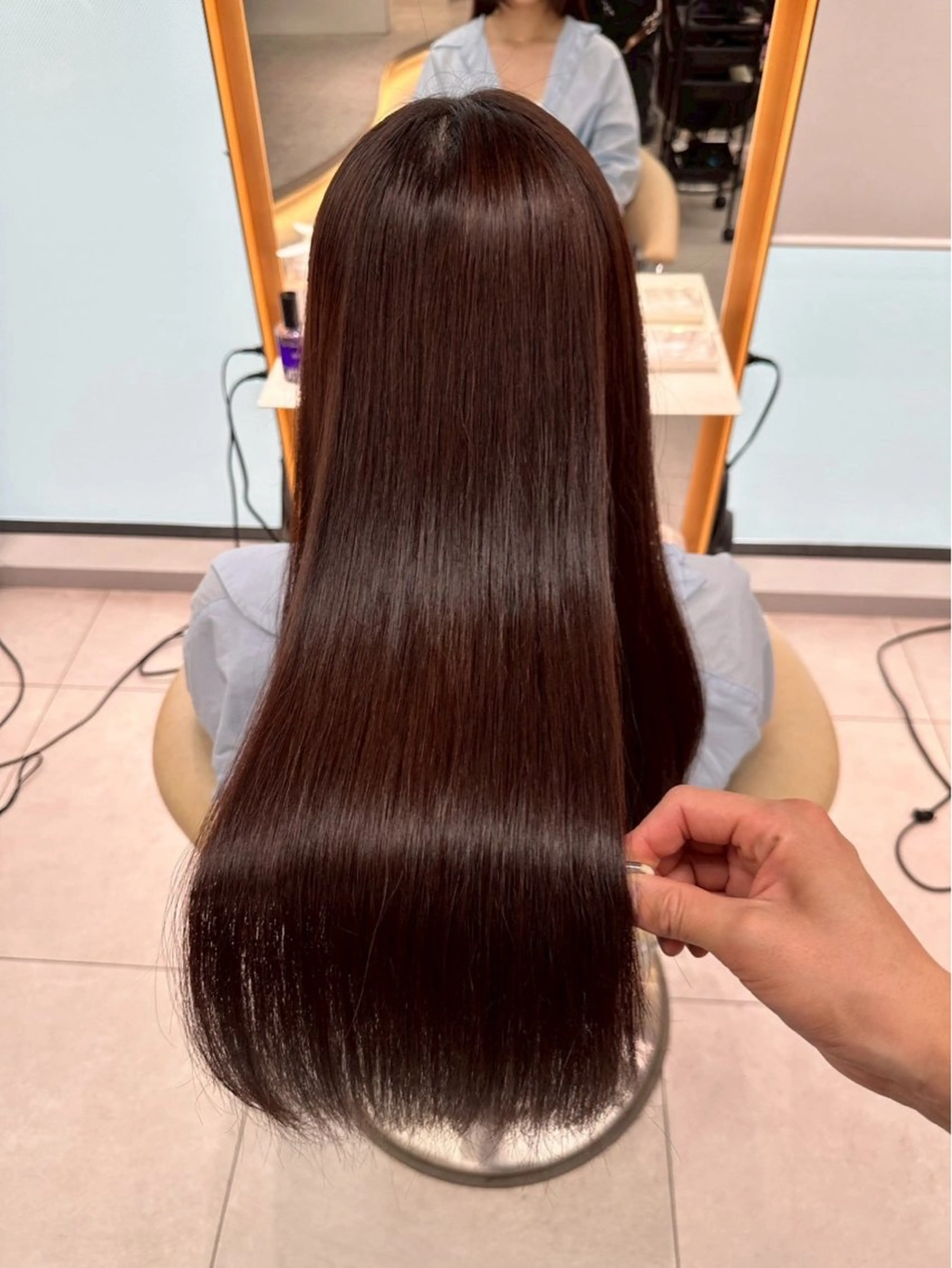 ロング くびれヘア 髪質改善 ヨシンモリ 韓国風ヘア レイヤーカット 美実 ♡のヘアスタイル