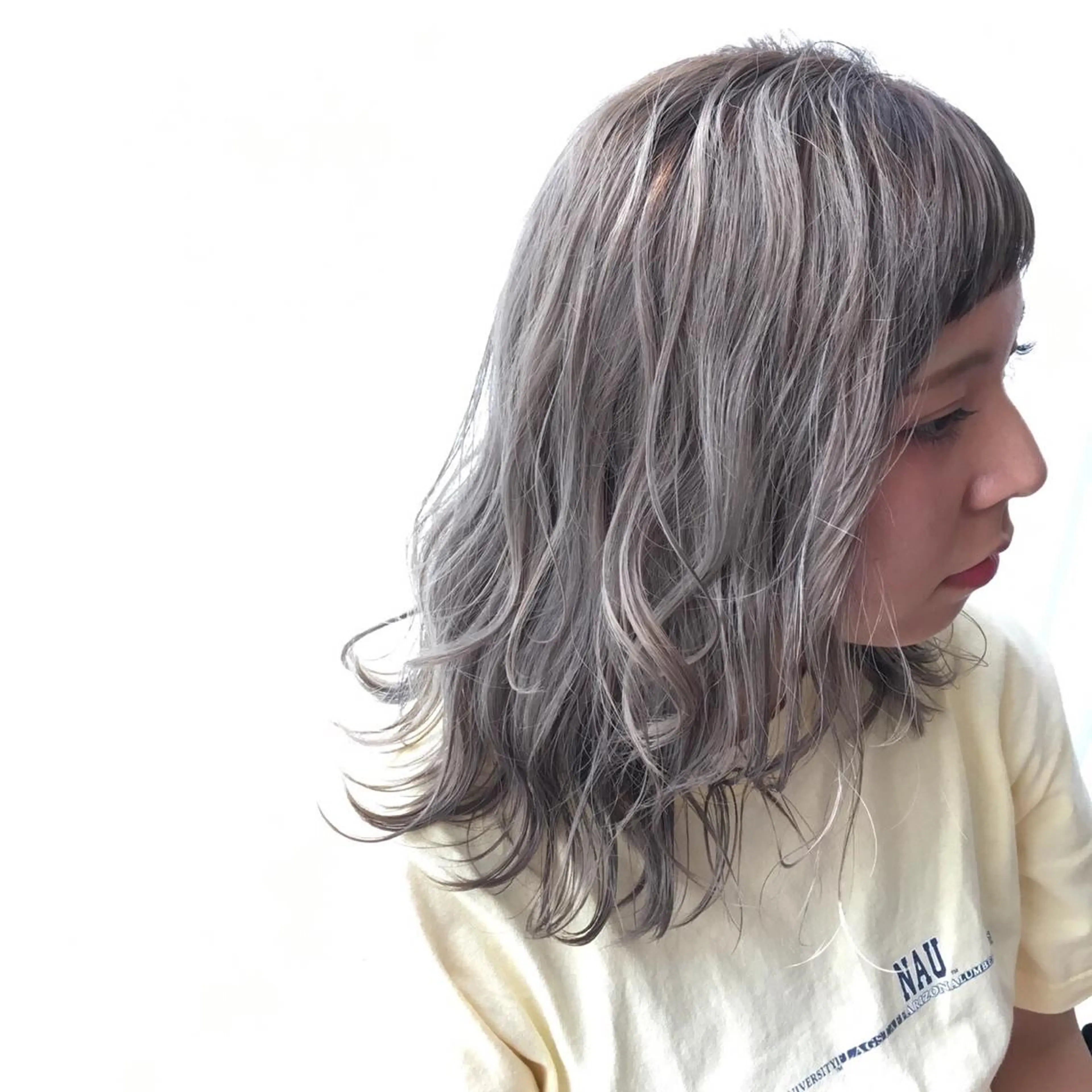 セミロング アッシュ 外国人風カラー ヘアカラー トリートメント レイヤー/顔周り /AKARIのヘアスタイル