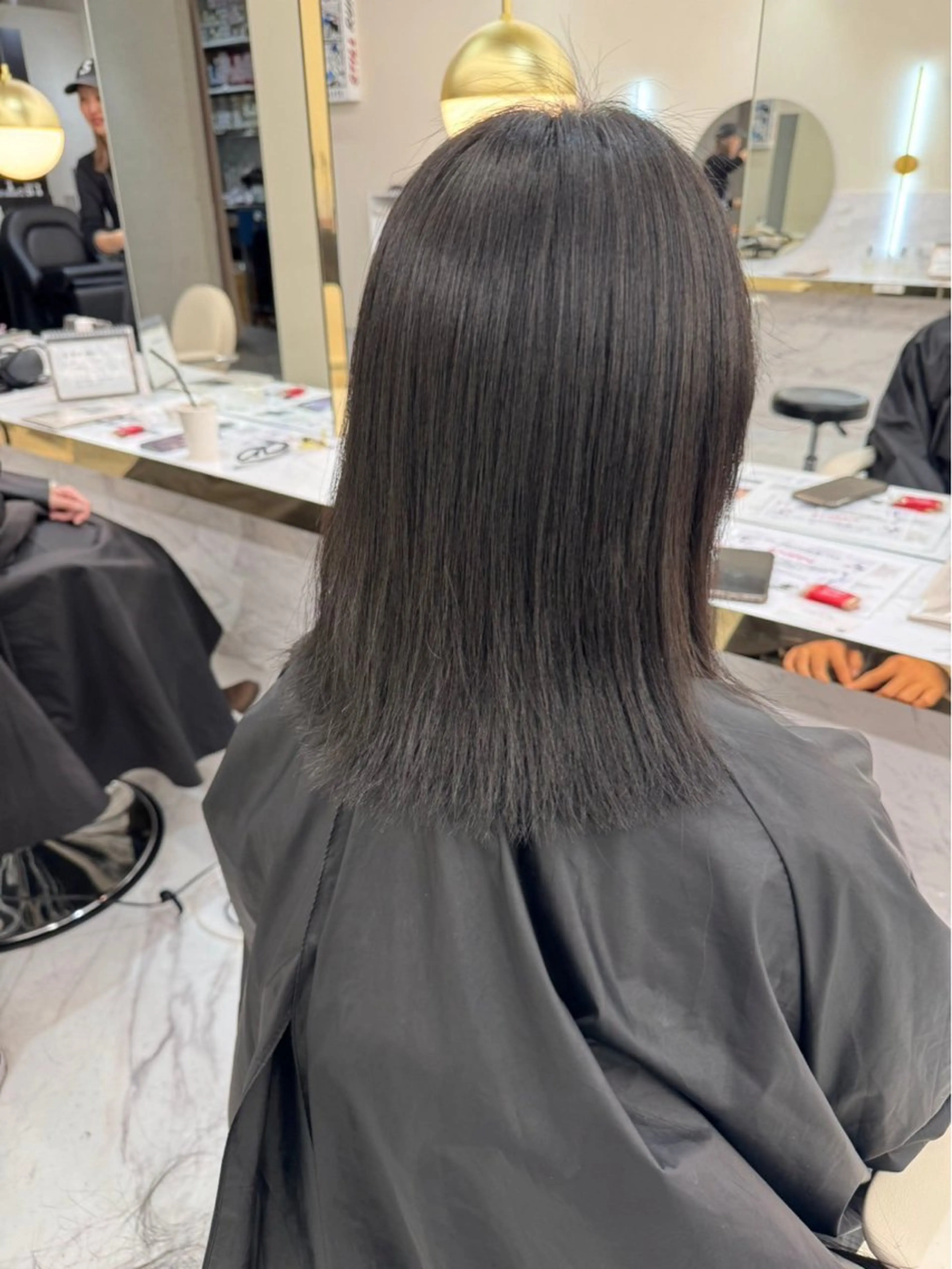 セミロング カラー 縮毛矯正🫧髪質改善 高原瑞輝のヘアスタイル