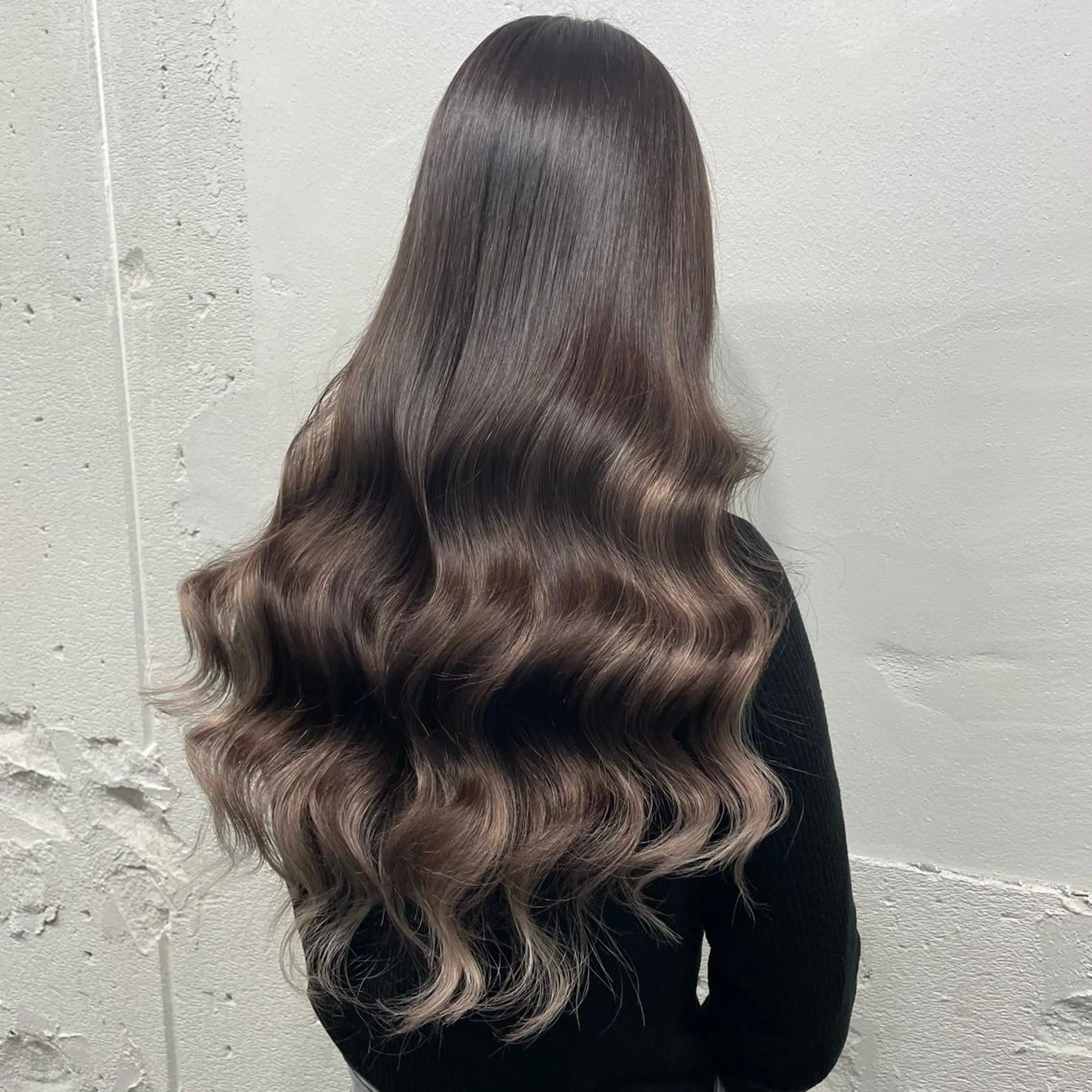 ロング カラー シールエクステ バレイヤージュ ミストバング ダブルカラー  フェイスフレーミング ヘアカラー エクステ 🧡艶髪ちゅるん髪 🫧🧡YUKI❄️のヘアスタイル