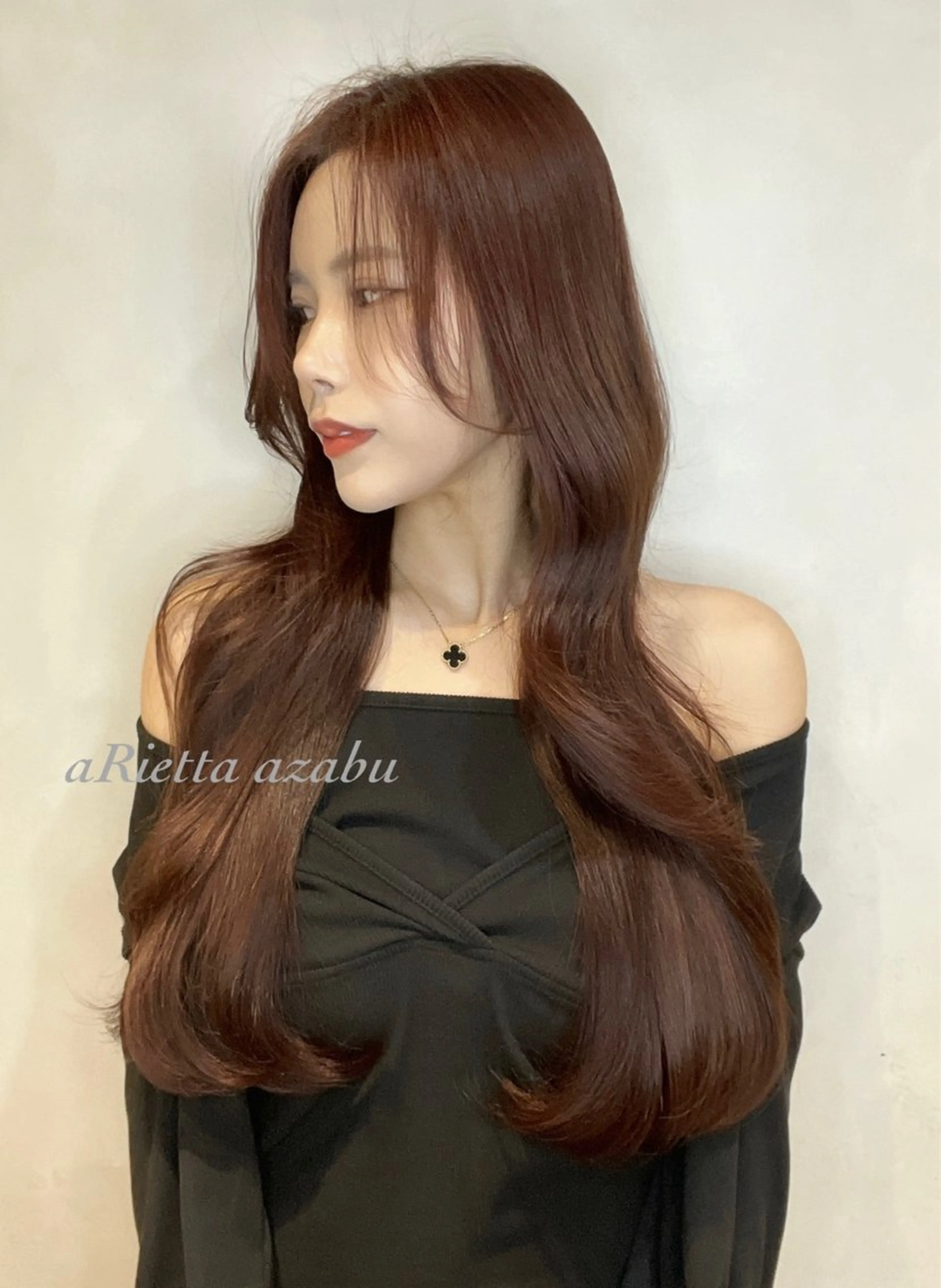 ロング カラー カット ヘアカラー トリートメント 韓・中華美女ヘア 🇰🇷×🇨🇳のヘアスタイル