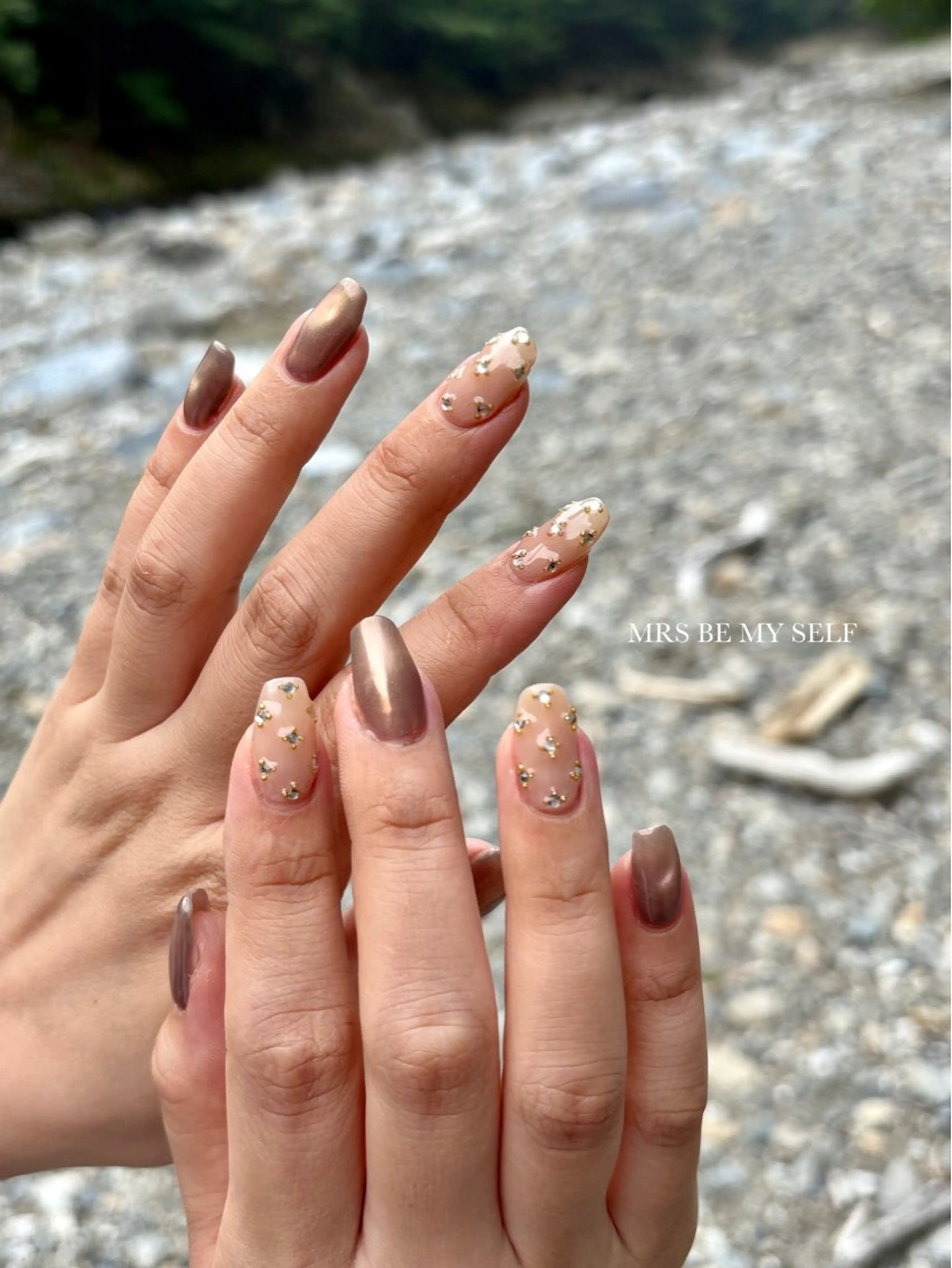 ネイル 氷ネイル・うるうるネイル マグネットネイル ミラーネイル MRS/ miyu🎀のネイルデザイン
