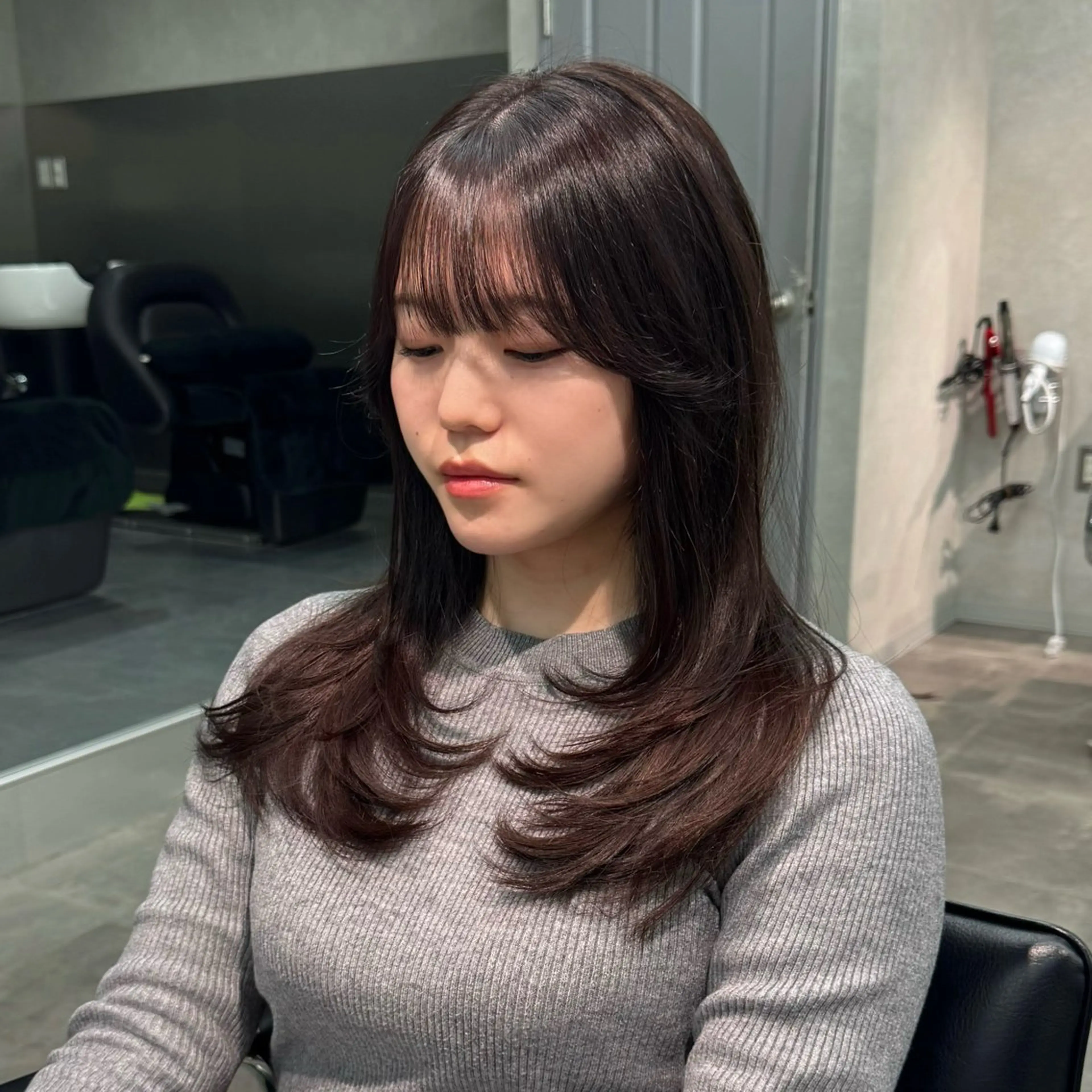 ロング カット ヘアカラー 韓国特化🇰🇷千葉 /レイヤーカット竜生のヘアスタイル