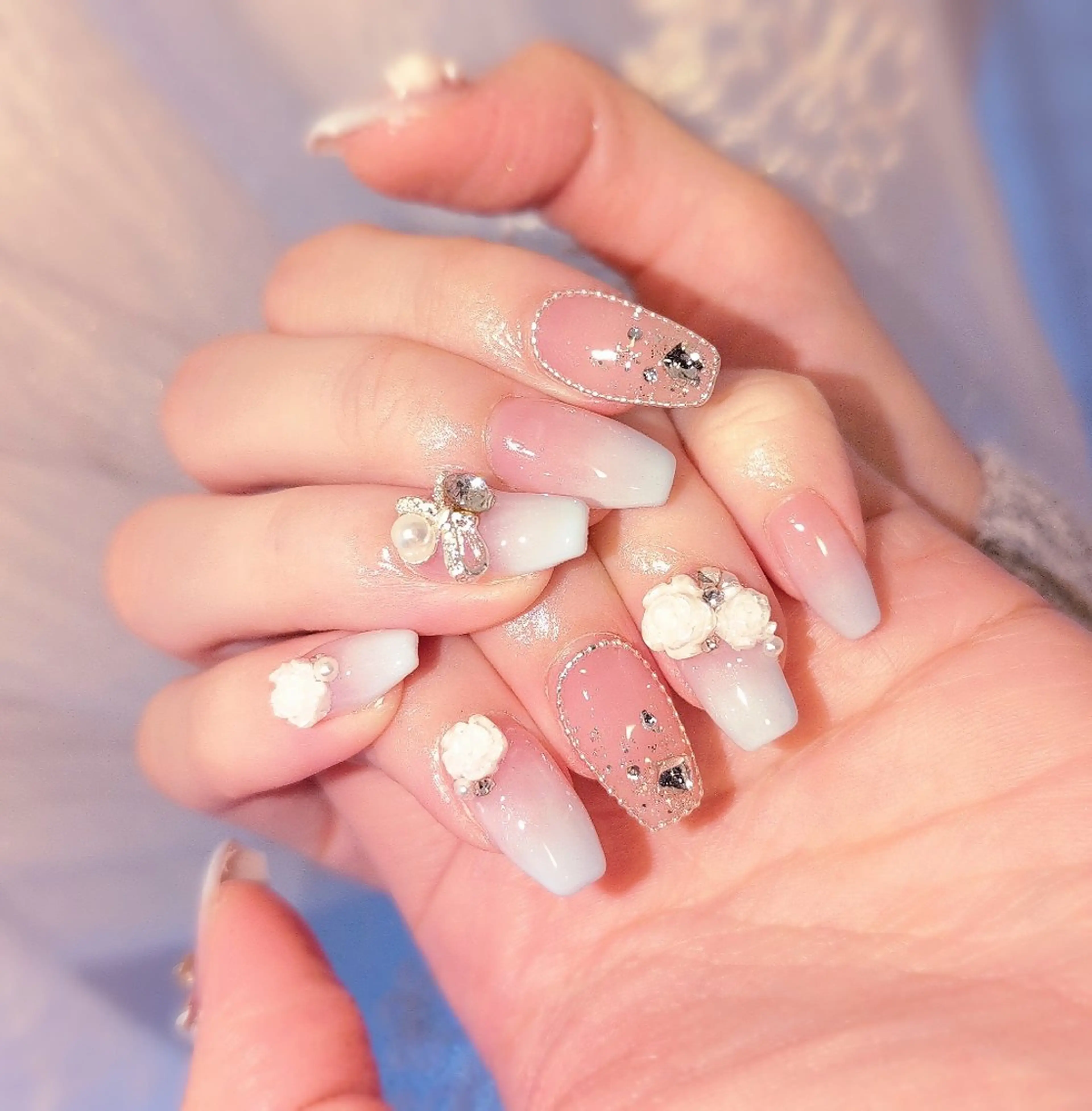 ネイル 長さ出し ジェルネイル 韓国ネイル マグネットネイル ニュアンスネイル ハンドネイル I LOVE ME NAIL.｡.:*♡のネイルデザイン