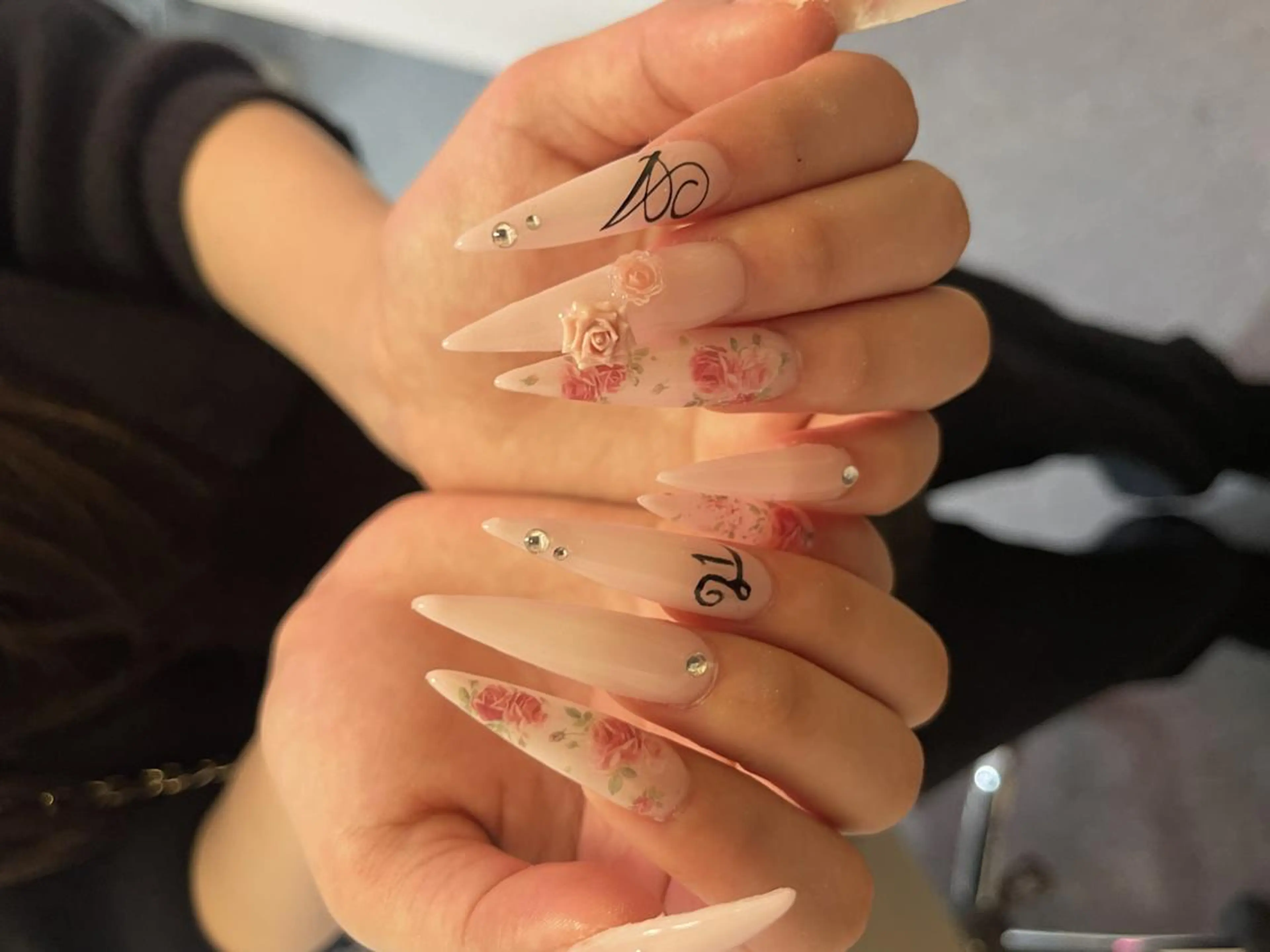 ネイル ボルドー チークネイル 長さ出し フレンチネイル ジェルネイル YUNA Belle Nail 池袋のネイルデザイン